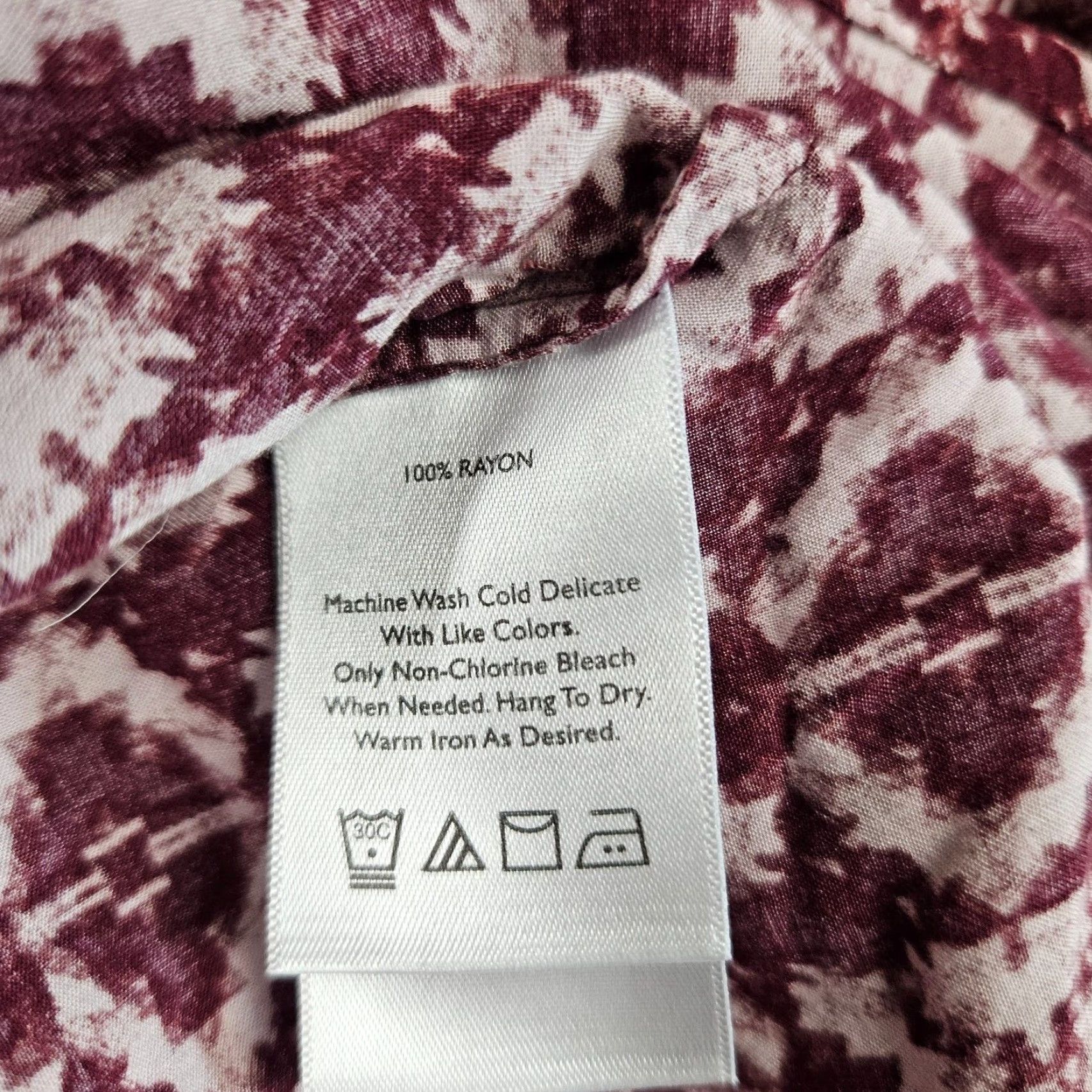 Eddie Bauer Eddie Bauer Womens Top Blouse Sz M Burgundy Long Sleeve Rayon V-Neck Shirts Womens Ribbed Pullover Size M / US 6-8 / IT 42-44 - 5 Thumbnail