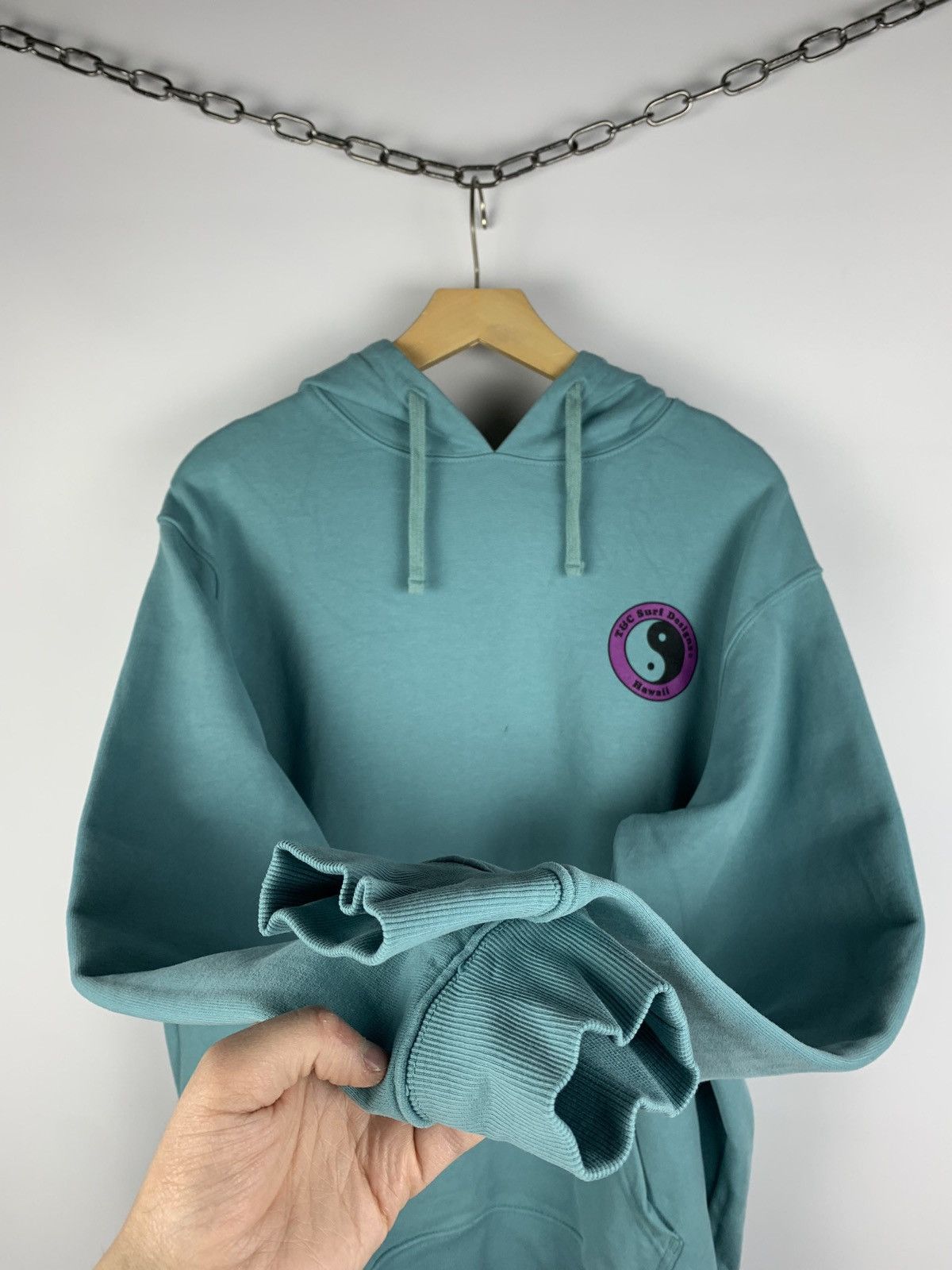 Designer T&C Surf Designs Hawaii Hoodie Men’s Size M Baby Blue Top Size US M / EU 48-50 / 2 - 15 Thumbnail