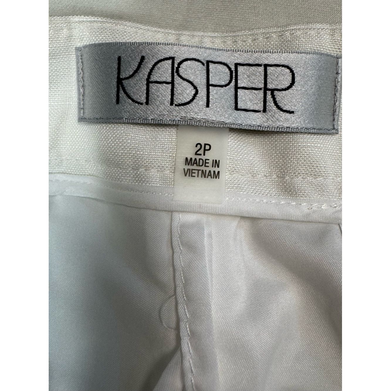 Kasper NWT New Kasper Linen Pants In Lily White Size 2 Petite Size 26" / US 2 / IT 38 - 7 Thumbnail