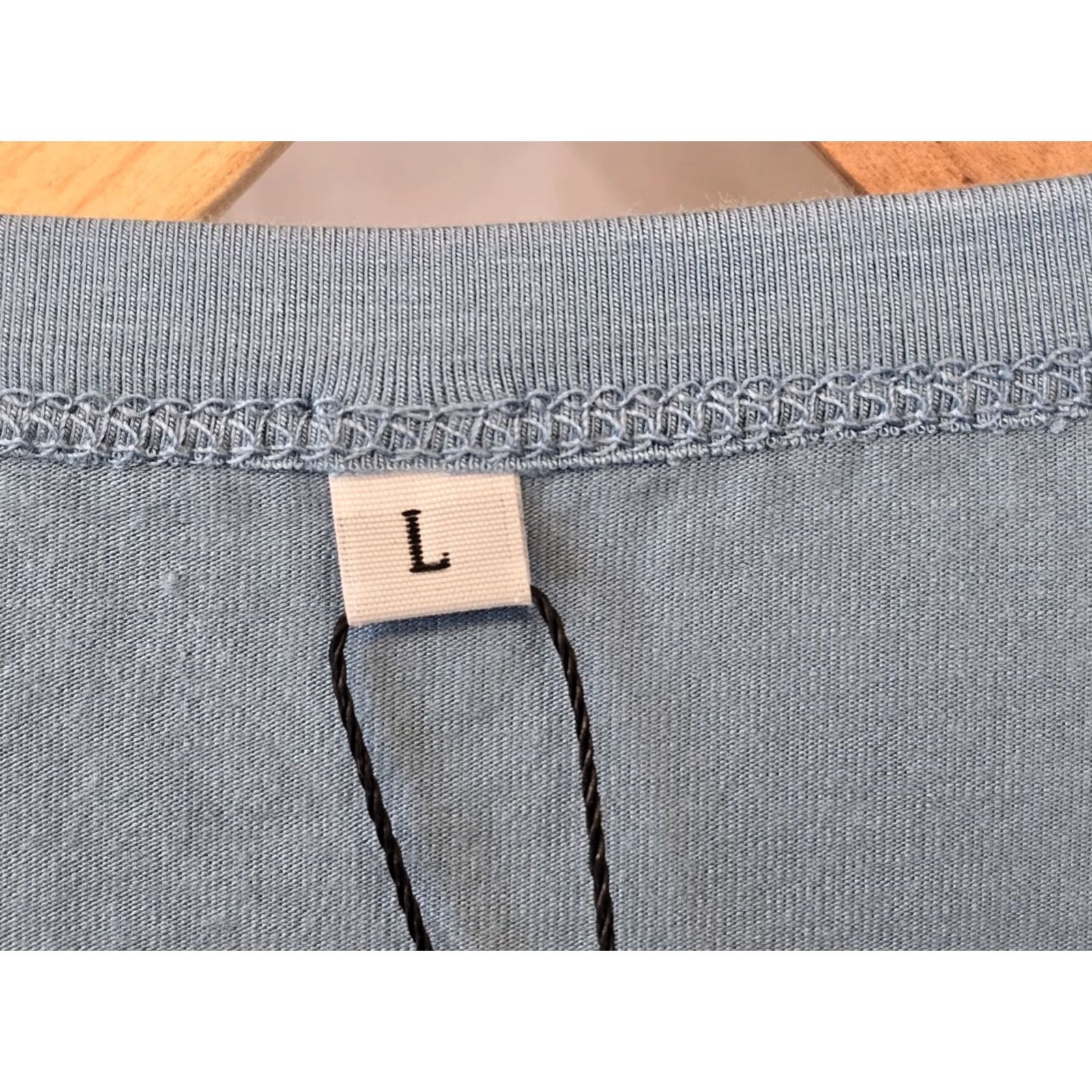 Vintage GGOV Womens Long Sleeve Crop Top Square Crewneck Top Light Blue L Size L / US 10 / IT 46 - 5 Thumbnail