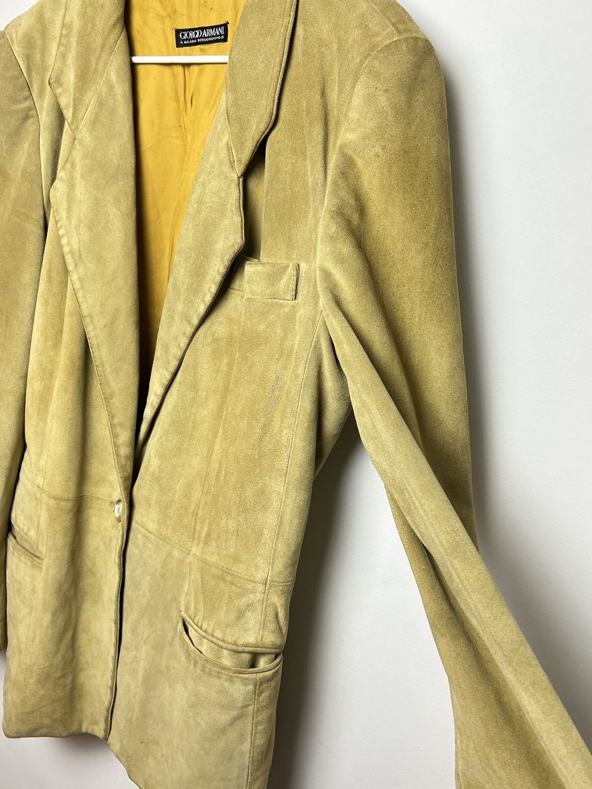 Giorgio Armani armani y2k 90s archive leather blazer jacket Size US M / EU 48-50 / 2 - 6 Thumbnail
