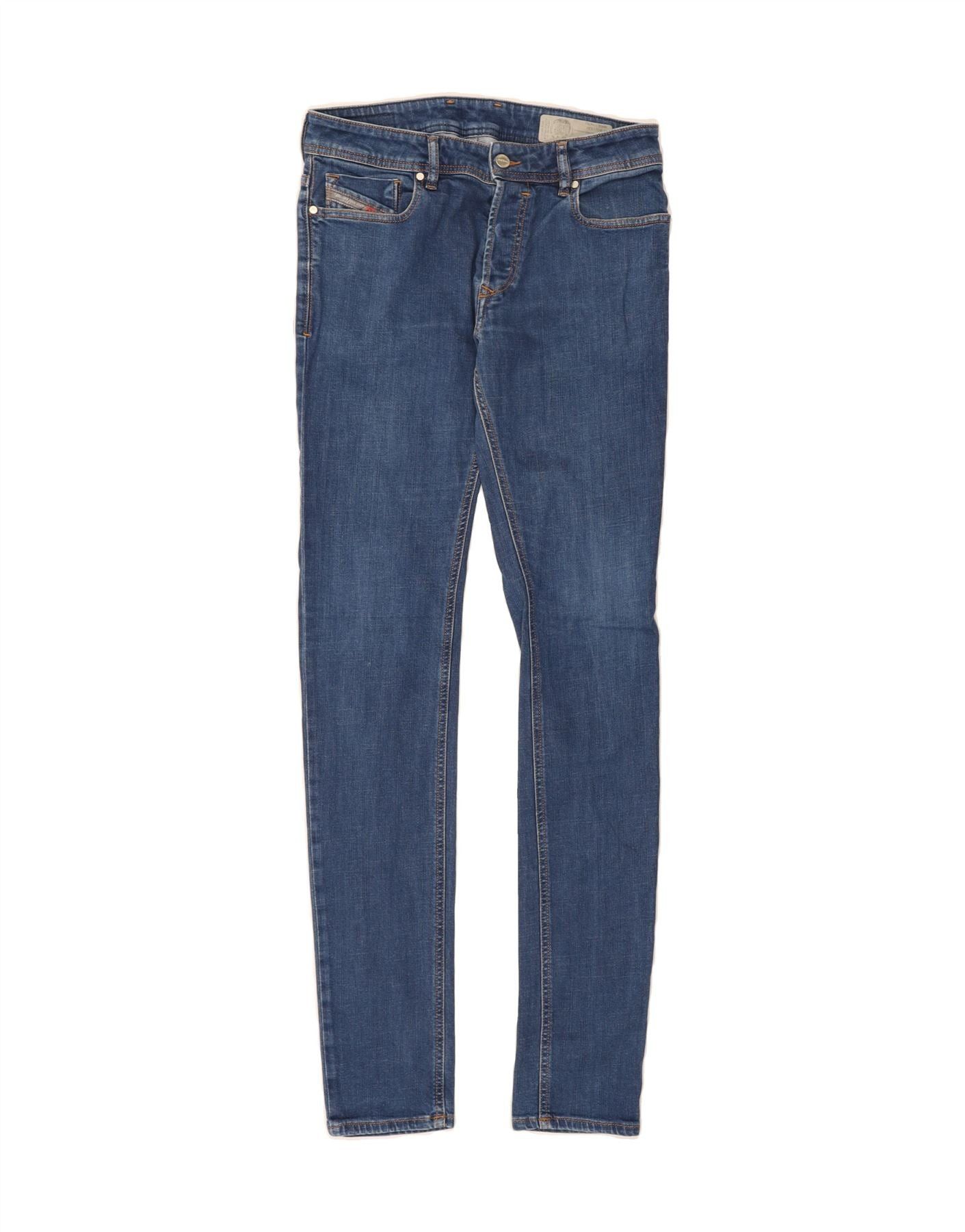 Diesel Womens Sleenker Slim Skinny Jeans W31 L34 Blue Cotton Size 42" / US 20 - 1 Thumbnail
