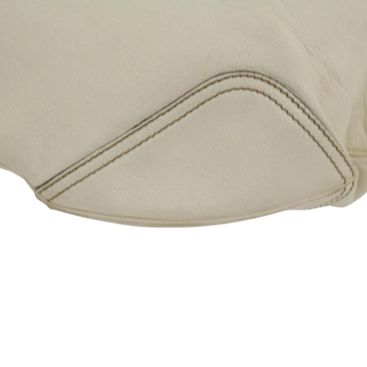GUCCI Shoulder Bag Leather White