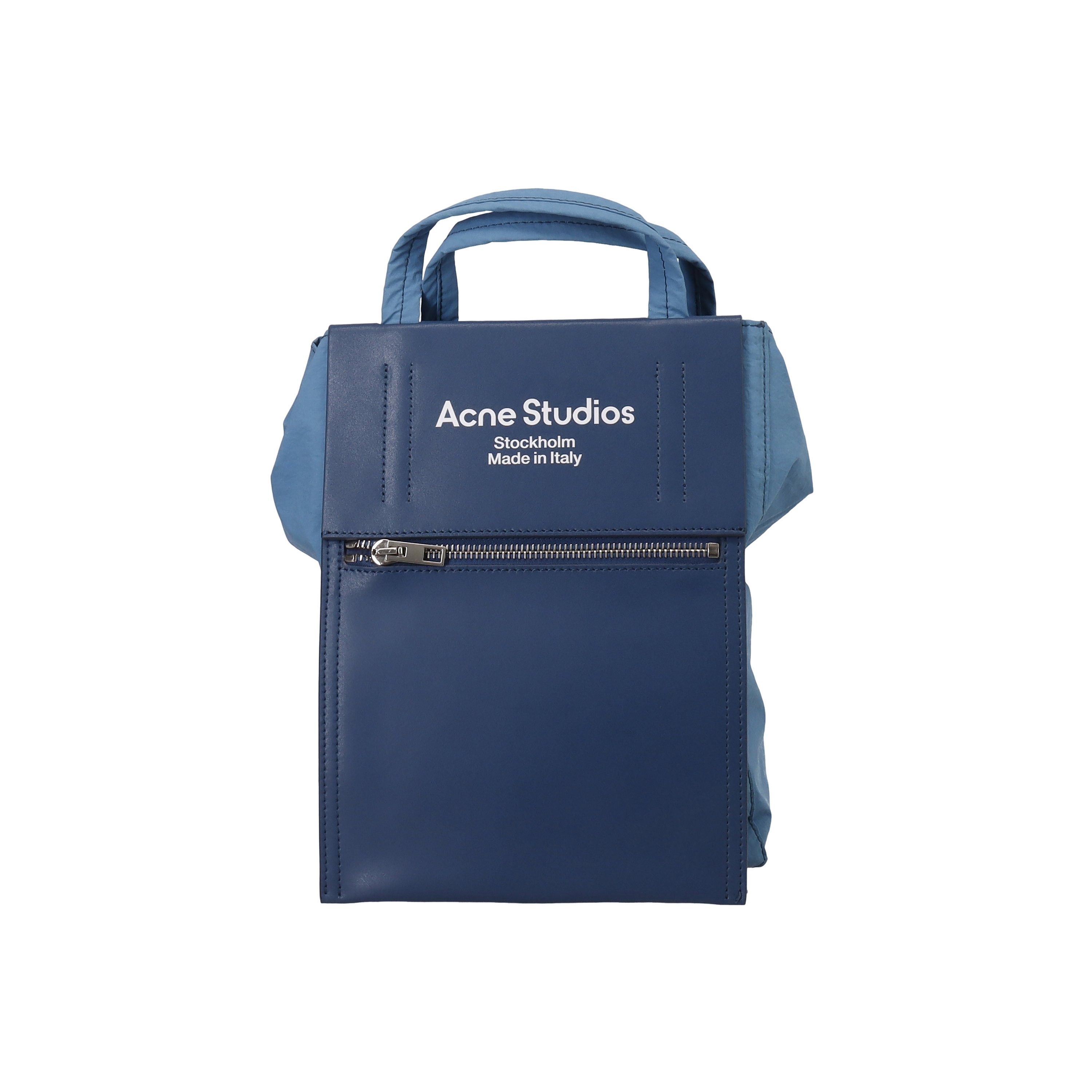 Acne Studios Acne Studios Blue Nylon Leather Tote Bag ONE SIZE Size ONE SIZE - 1 Thumbnail