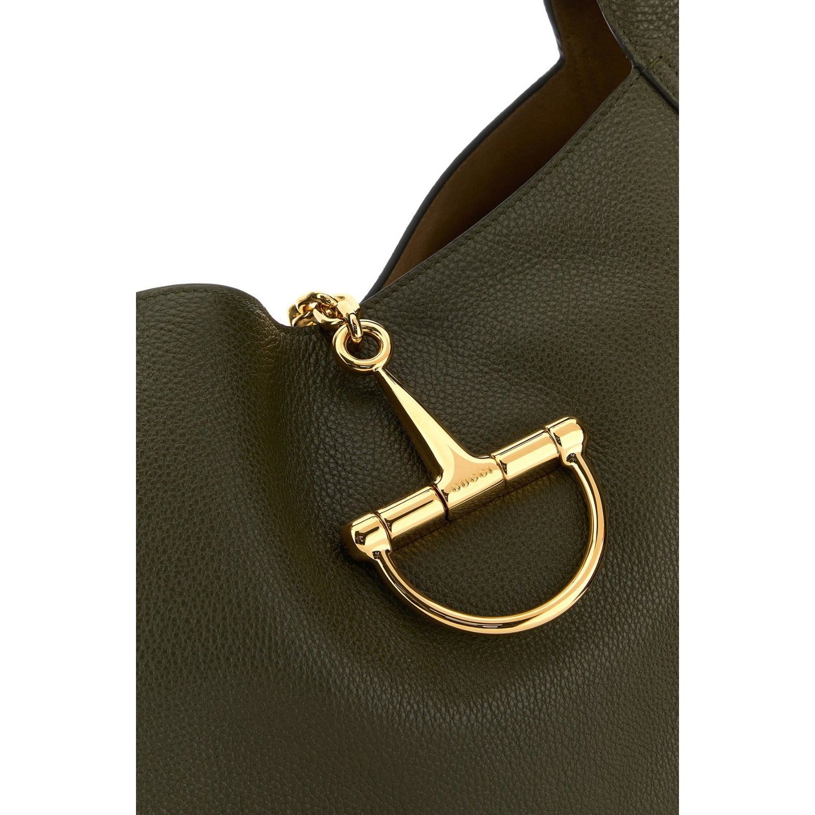 Gucci GUCCI Softbit Maxi $3650 Forest Green Grained Leather Should Size ONE SIZE - 4 Thumbnail