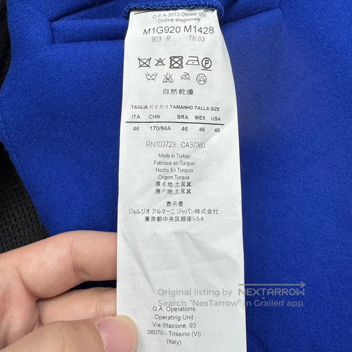 Emporio Armani Emporio Armani Space Cotton Jacket. Size US S / EU 44-46 / 1 - 3 Thumbnail