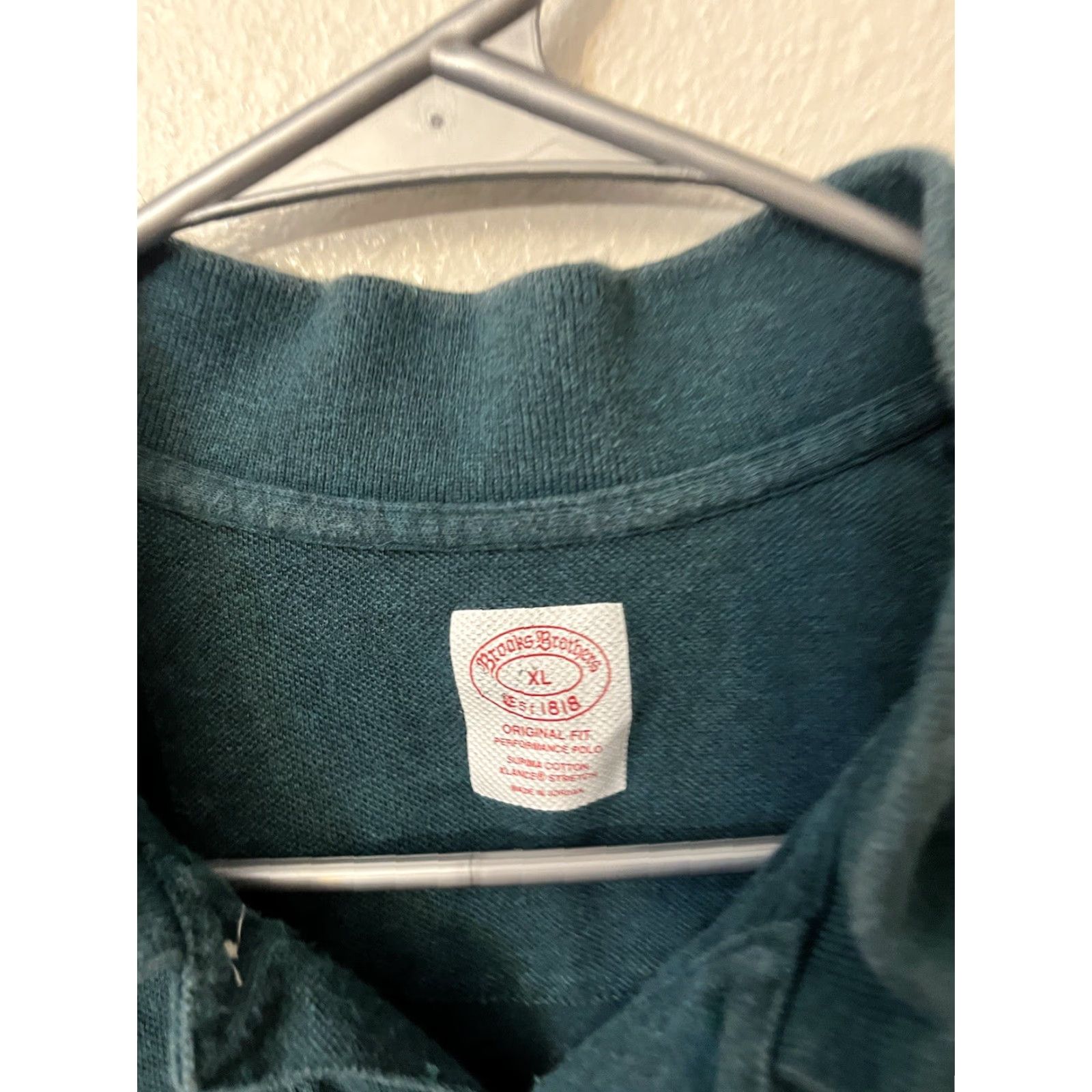 Brooks Brothers Brooks Brothers Polo Shirt Green Teal Mens XL Short Sleeve Collared 100% Cotton Golf Performance Size US XL / EU 56 / 4 - 3 Thumbnail