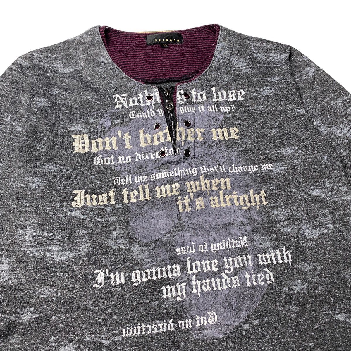 If Six Was Nine 2000's Spinash Poem Double Layer Longsleeve Size US M / EU 48-50 / 2 - 3 Thumbnail