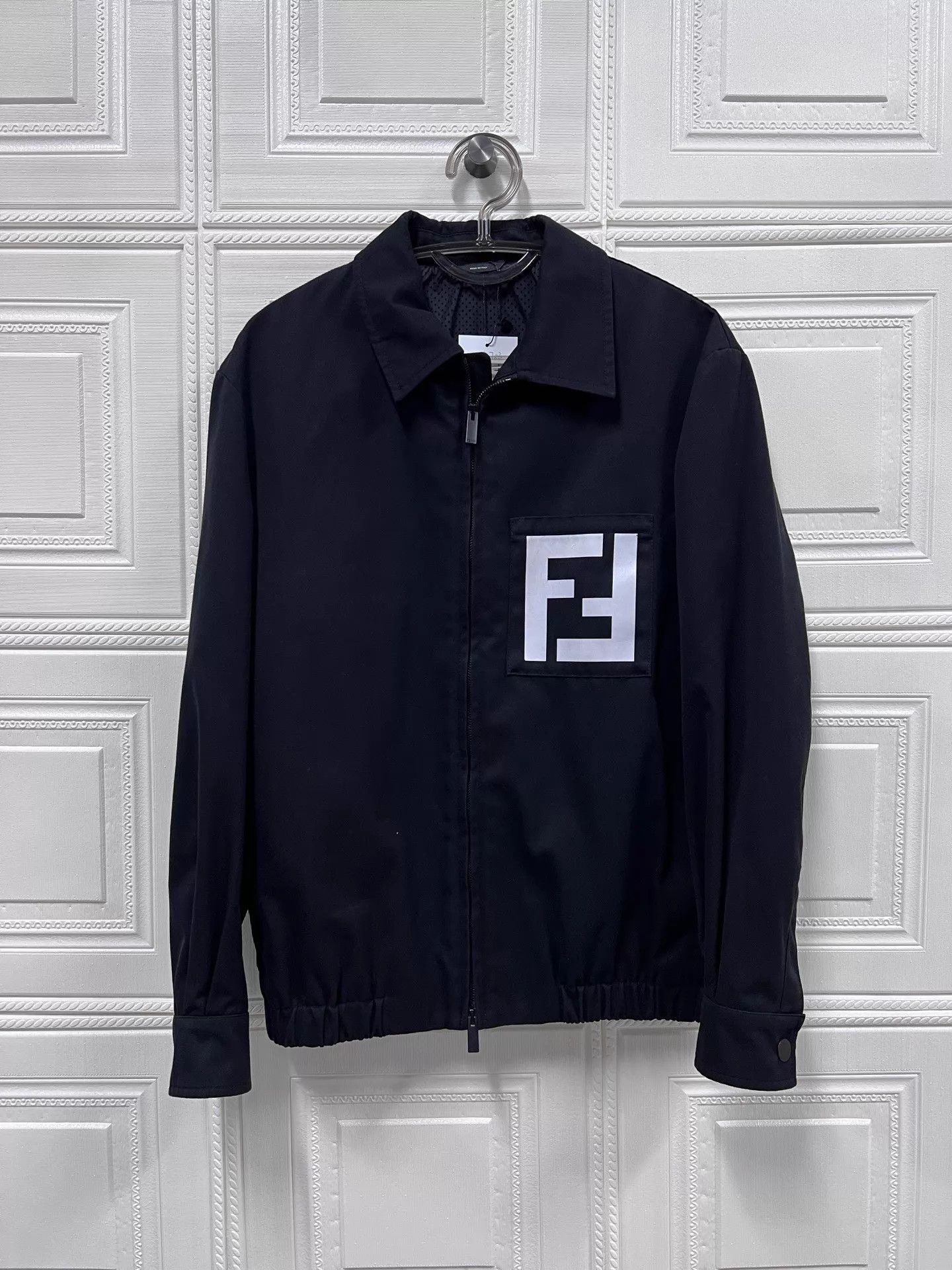 Fendi Fendi Black Logo Print Casual Jacket 46 Size US S / EU 44-46 / 1 - 1 Thumbnail