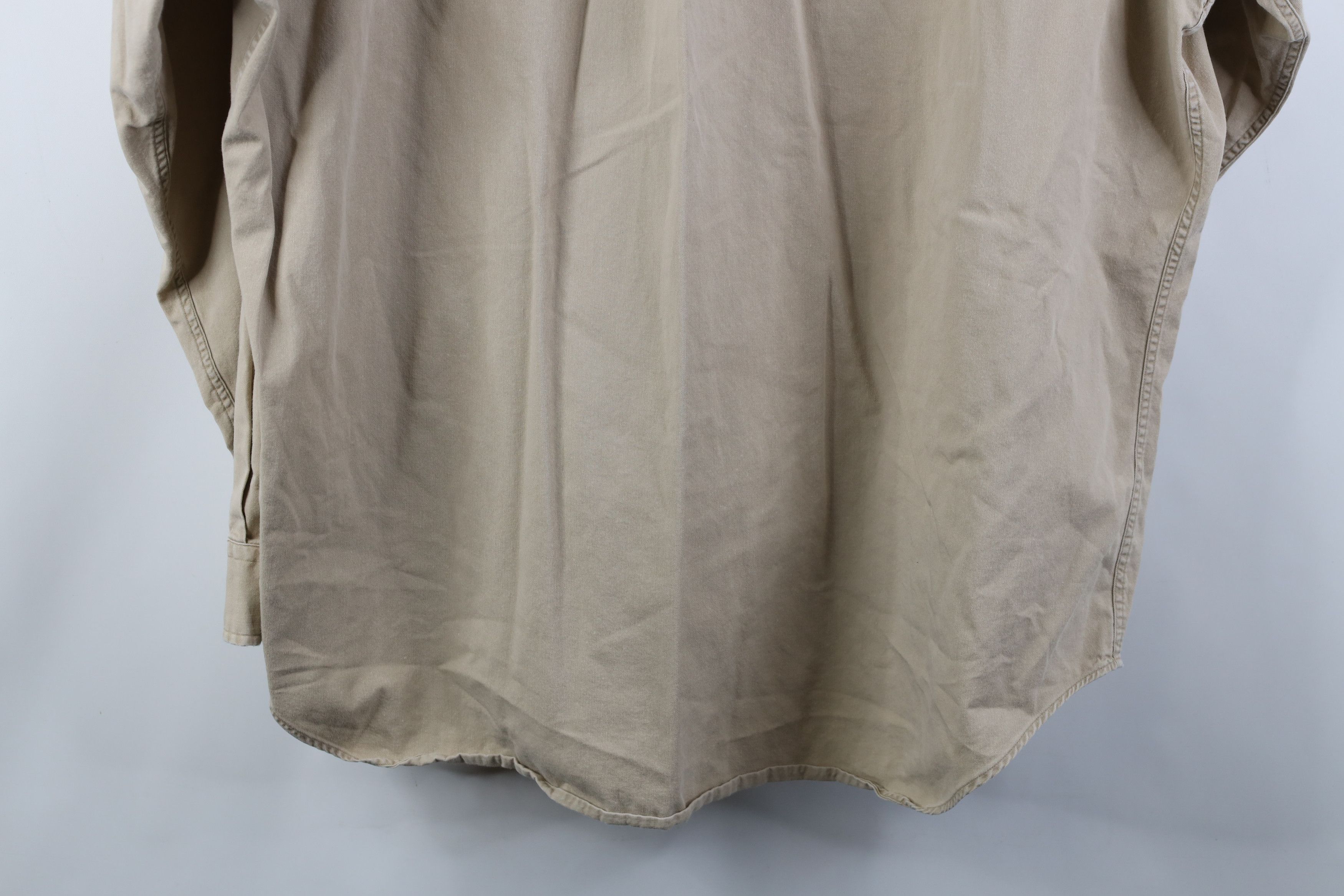 Polo Ralph Lauren Vintage 90s Ralph Lauren Collared Button Down Shirt Beige Size US XL / EU 56 / 4 - 15 Thumbnail