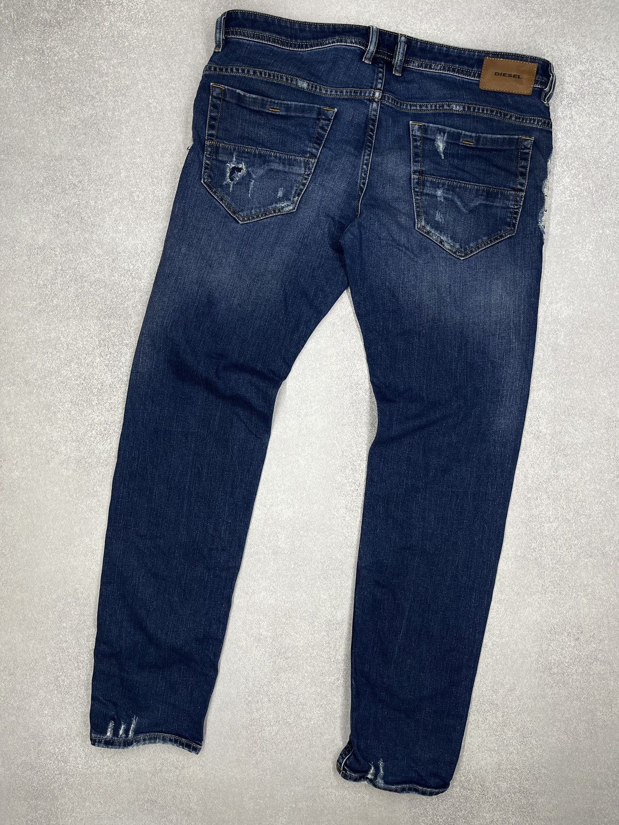 Diesel Mens Diesel Thommer Denim Jeans Blue Distressed Y2K Punk Size US 36 / EU 52 - 6 Thumbnail