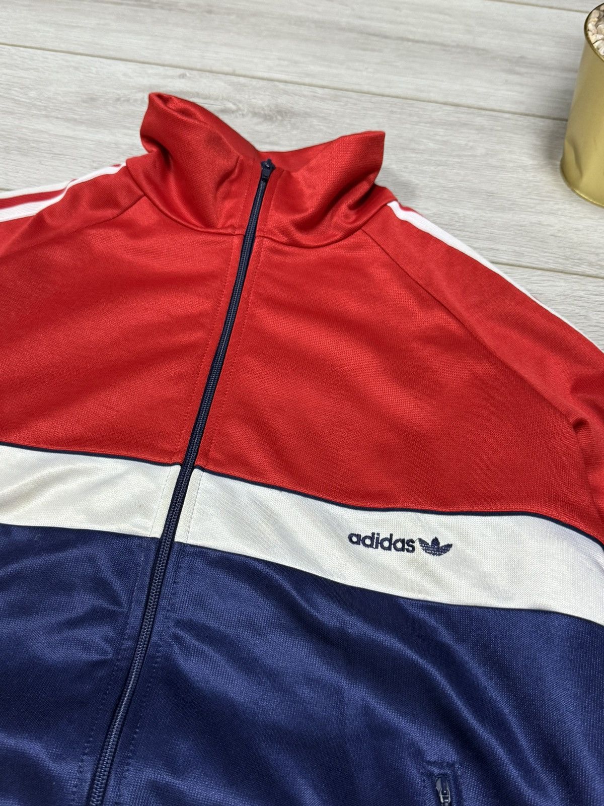 Adidas Adidas West Germany blue red zip track jacket vintage Size US M / EU 48-50 / 2 - 3 Thumbnail