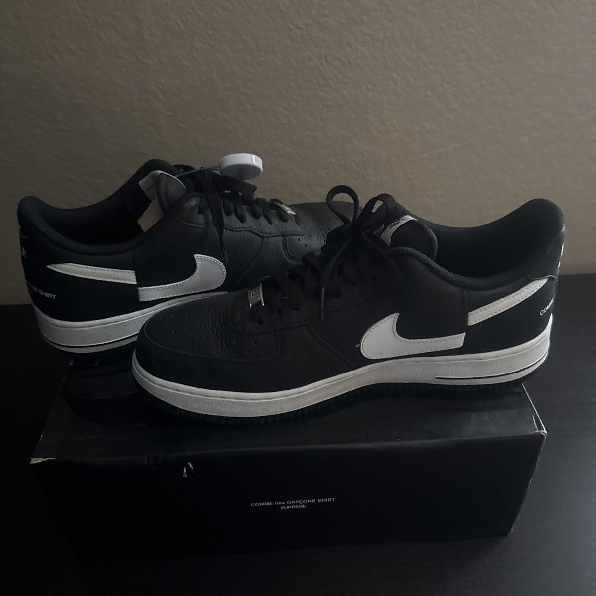 Comme des Garcons × Nike Nike Supreme CDQ Air Force 1 Black Size US 11 / EU 44 - 5 Thumbnail