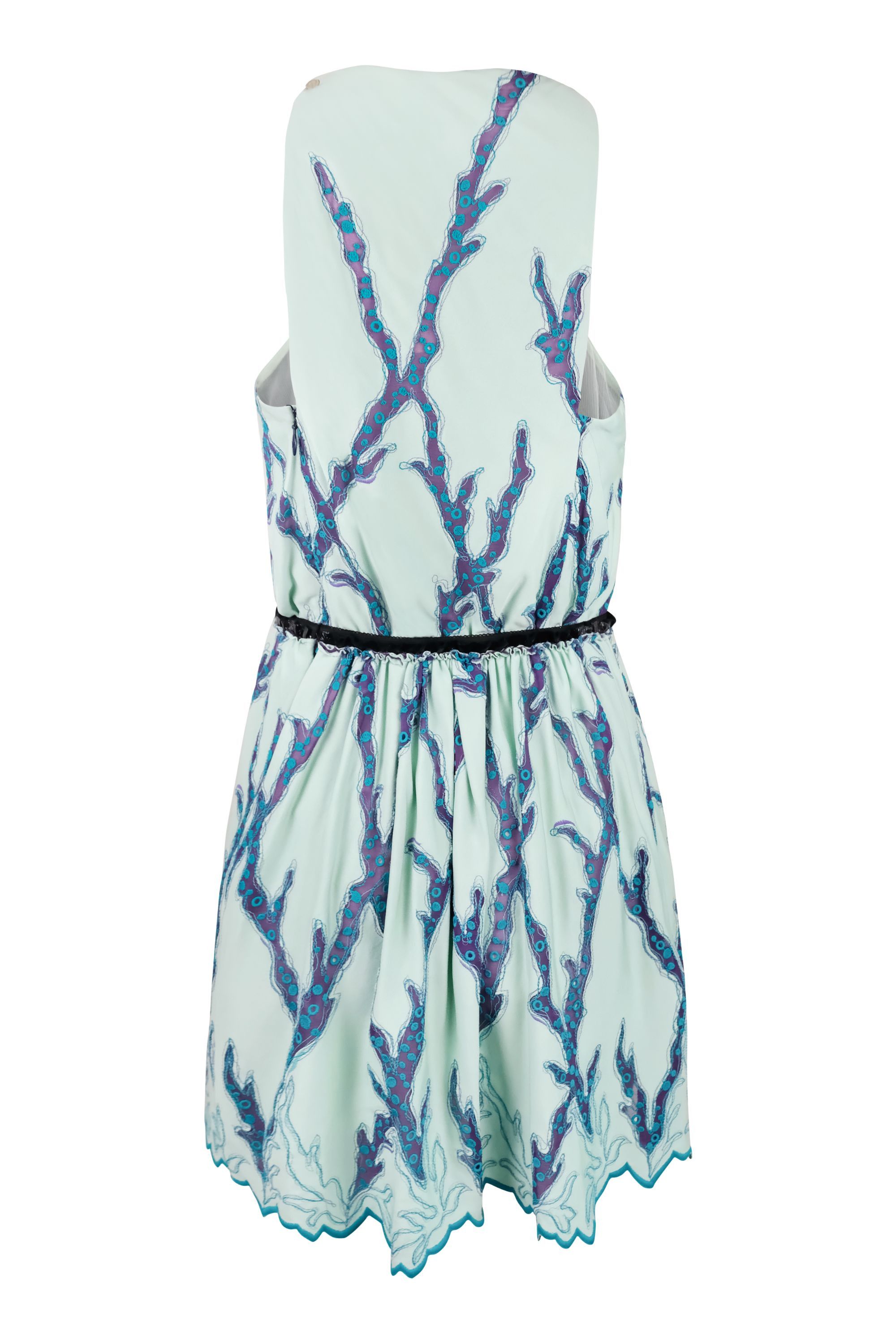 Louis Vuitton Louis Vuitton Resort 15 Seafoam Coral Embroidered Mini Dress Size S / US 4 / IT 40 - 4 Thumbnail