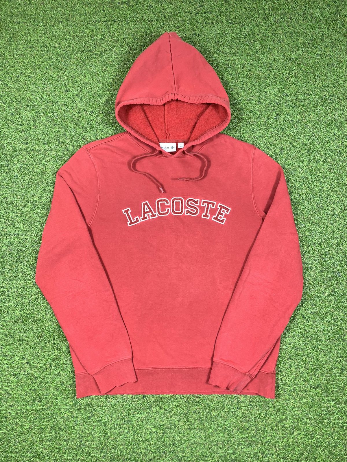 Lacoste × Vintage Vintage Lacoste hoodie sun faded big logo streetwear size L Size US L / EU 52-54 / 3 - 1 Thumbnail