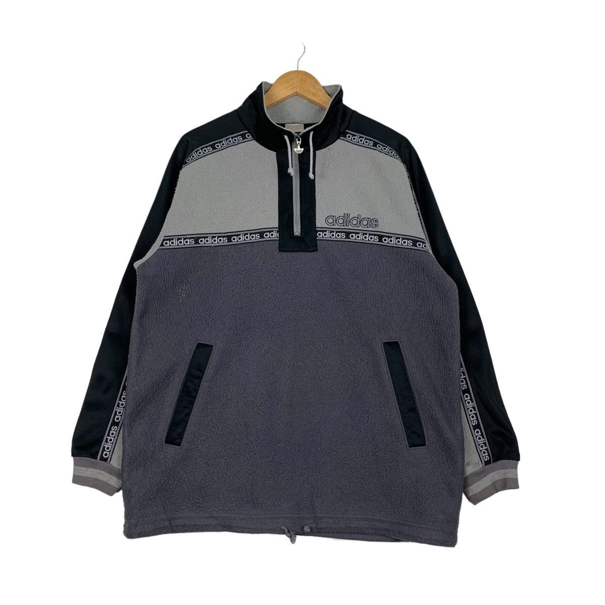 ADIDAS Trefoil Embroidery Big Logo Fleece Jumper #0935-C42