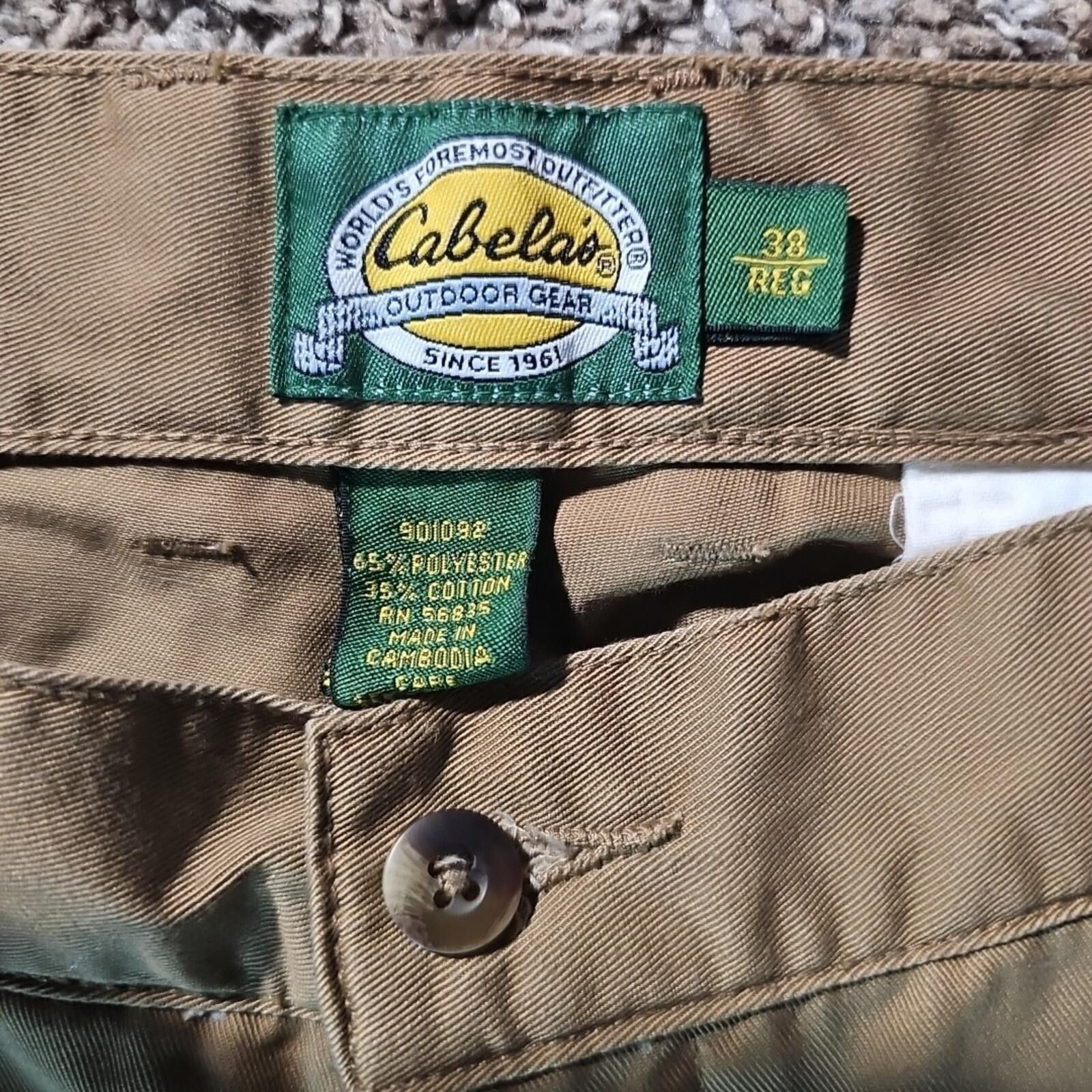 Cabelas Cabelas 38 Regular Outdoor Khakis Raw Hem Size US 38 / EU 54 - 2 Thumbnail
