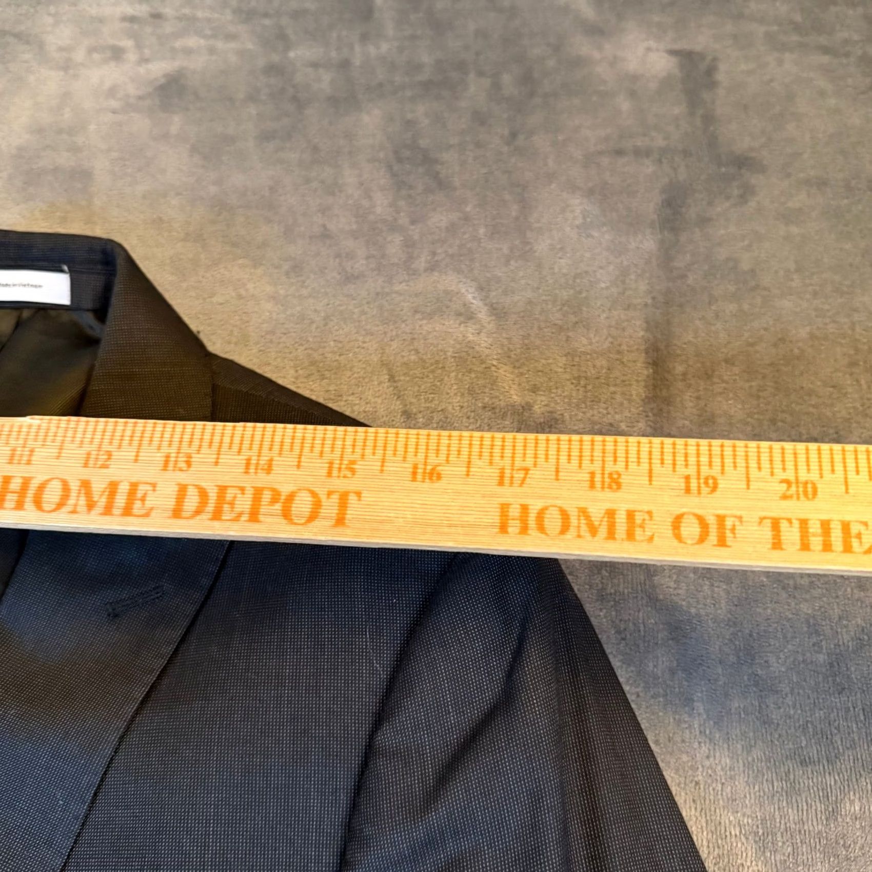 Vintage J.Ferrar Blazer Mens 38 Regular Black Textured Slim Fit Two-Button Notch Lapel Card Jacket Size 38R - 7 Thumbnail