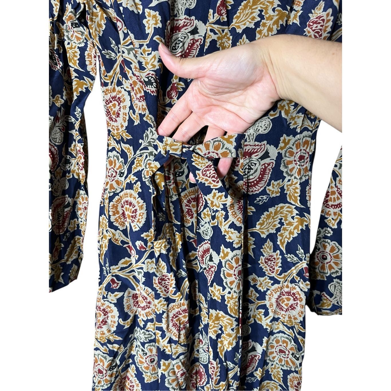Ann Taylor Vintage Ann Taylor 100% Silk Long Sleeve Maxi Dress Size 2 Size XS / US 0-2 / IT 36-38 - 12 Thumbnail