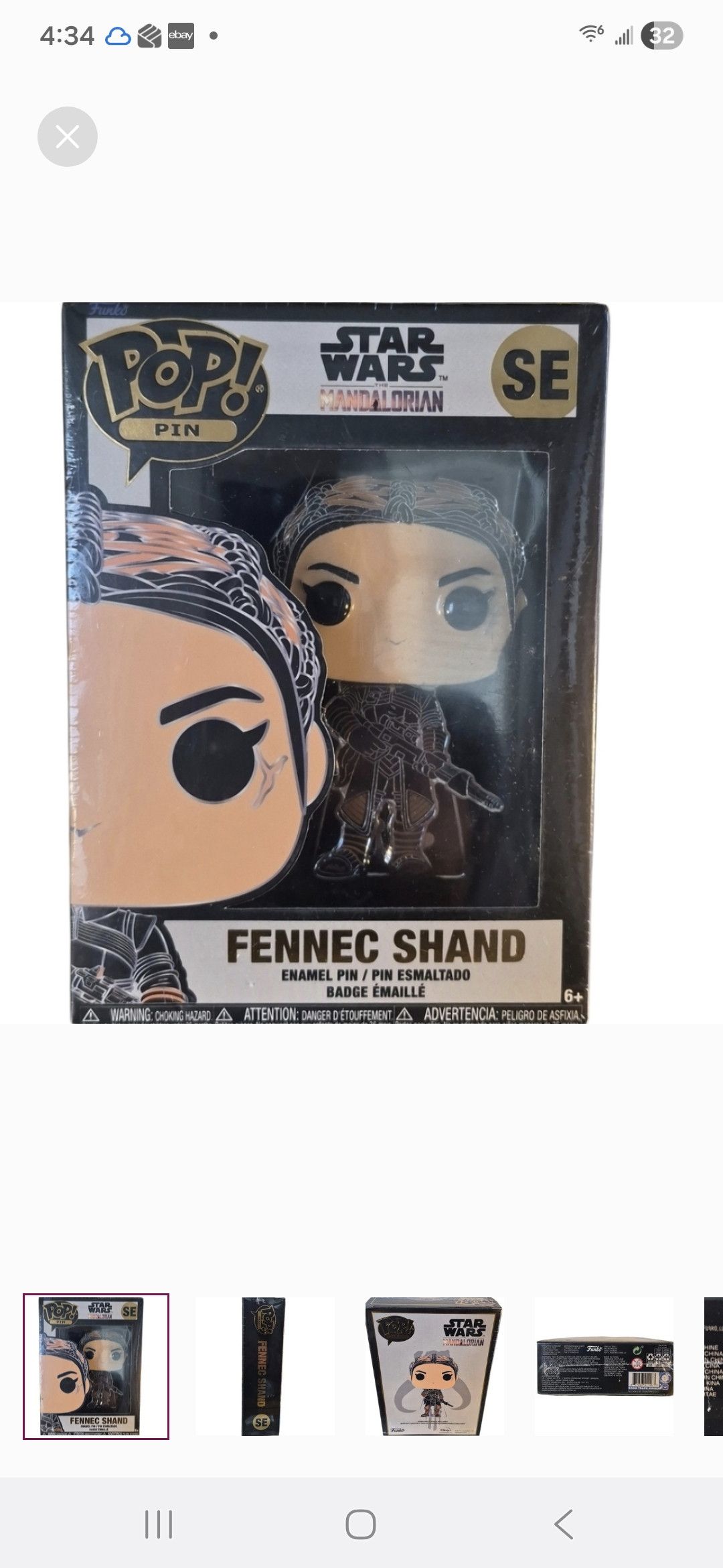 Other Funko × Star Wars POP PIN Fennec Shand Enamel Pin Size ONE SIZE - 6 Thumbnail