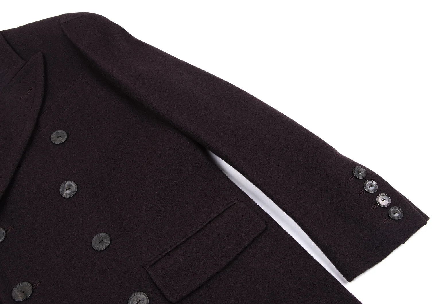 Jean Paul Gaultier Wool Nylon Peak Lapel Coat in Burdy Size 48 Size US M / EU 48-50 / 2 - 6 Thumbnail