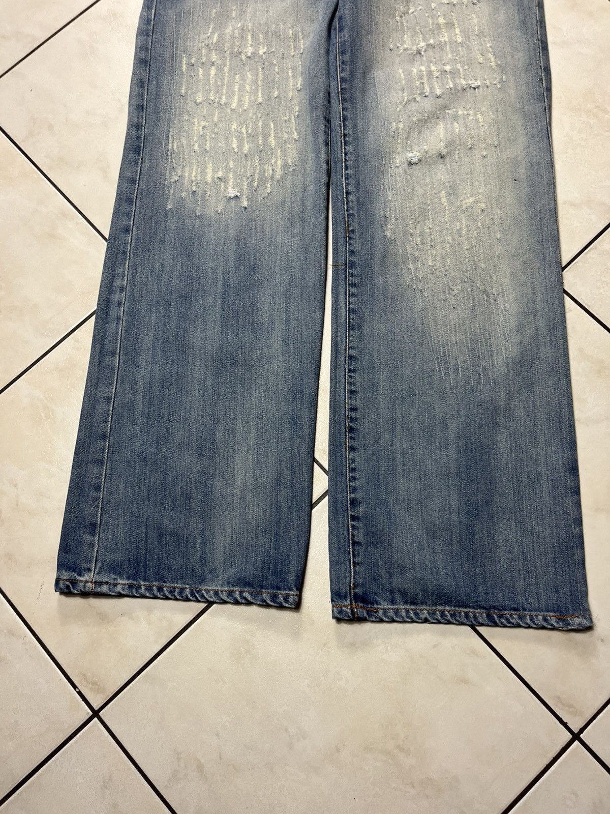 Energie × Vintage Vintage Energie gold baggy washed distressed ripped jeans Size US 36 / EU 52 - 5 Thumbnail