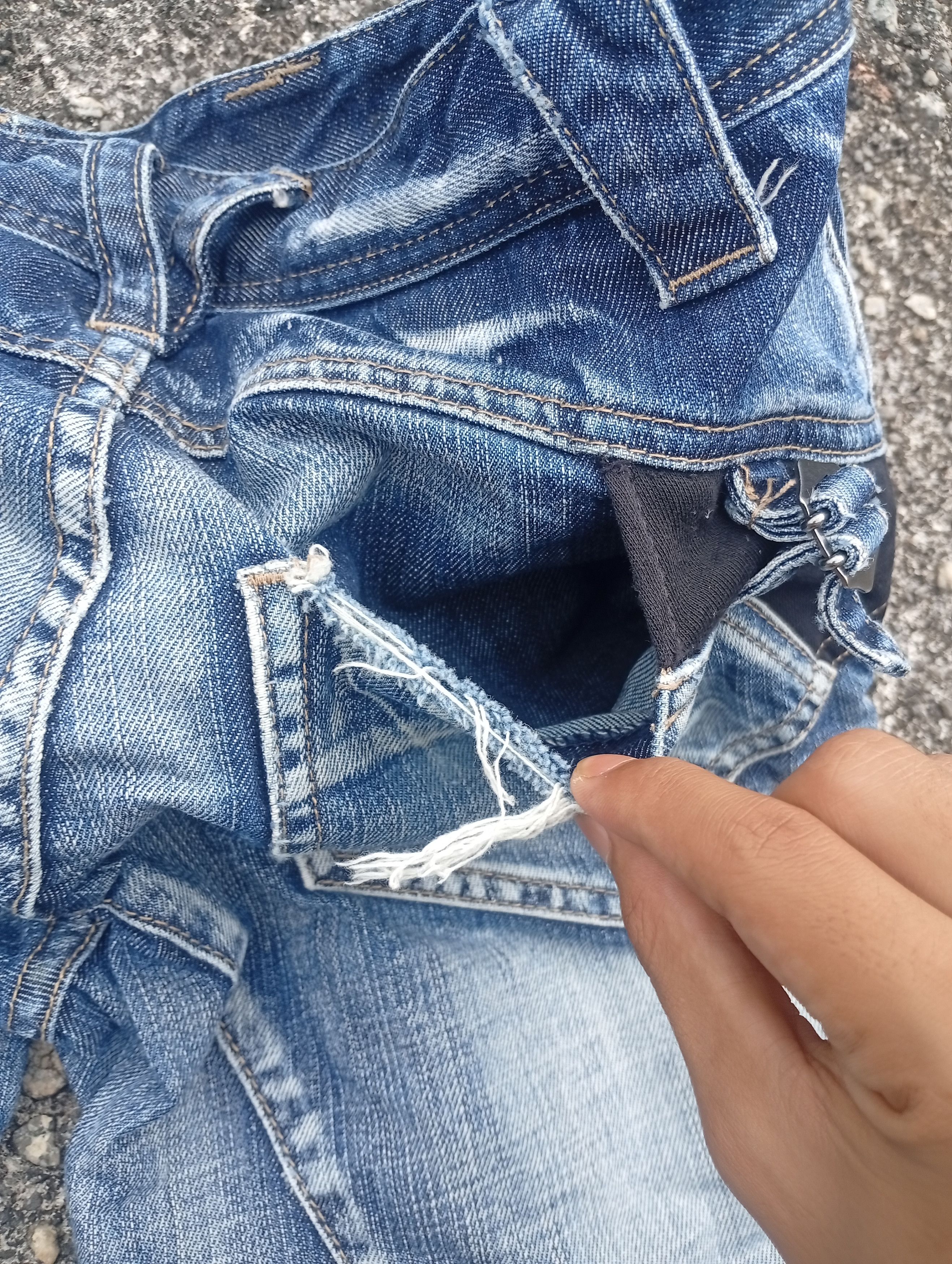 PPFM Japanese brand x PPFM moto biker distressed denim jeans Size US 29 - 12 Thumbnail