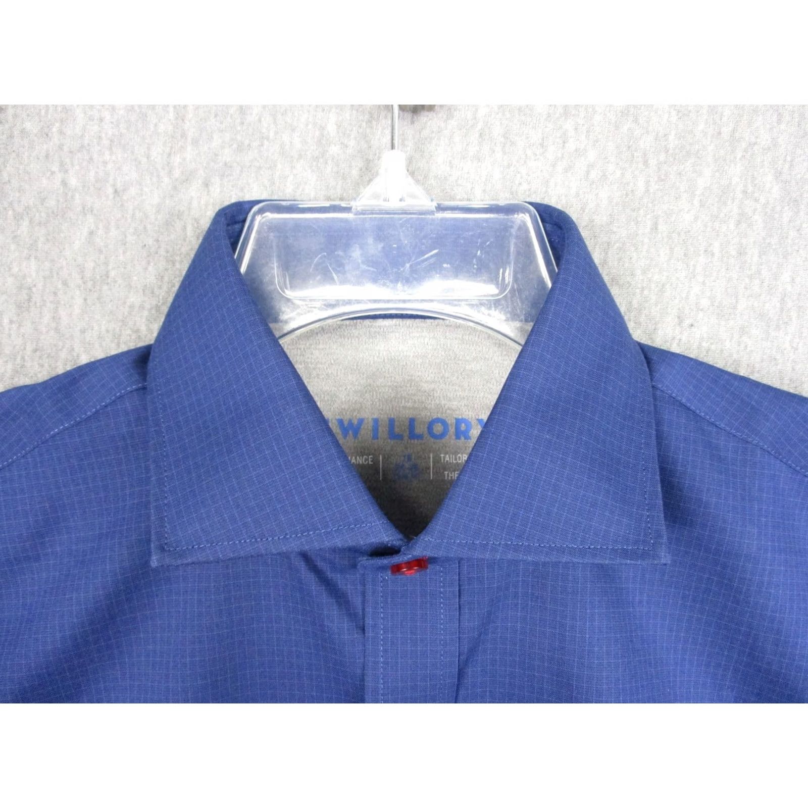 Vintage Twillory Dress Shirt Mens 15 34/35 Blue Performance Non Iron Stretch Trim Fit Size 40R - 5 Thumbnail
