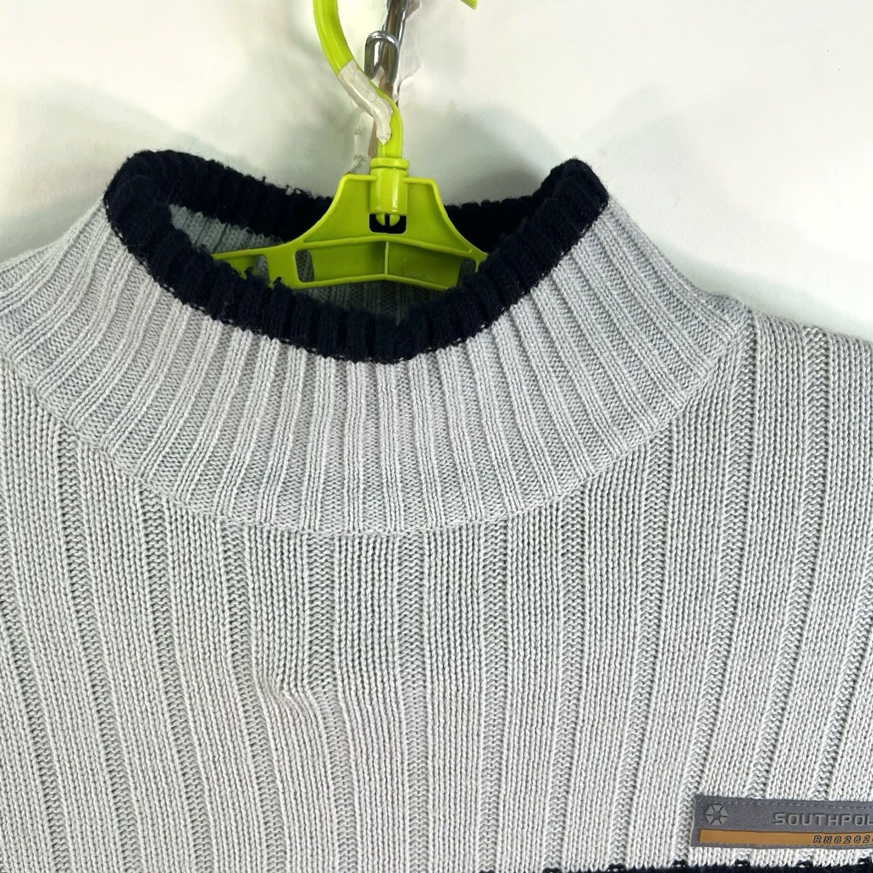 Southpole VINTAGE Southpole Mens Sweater XL Gray White Striped Pullover 90s Knit Logo Casual Size US XL / EU 56 / 4 - 3 Thumbnail
