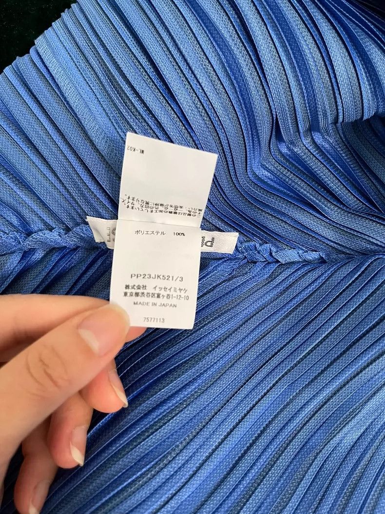 Issey Miyake Issey Miyake Blue pleated long-sleeved shirt Size L / US 10 / IT 46 - 4 Thumbnail