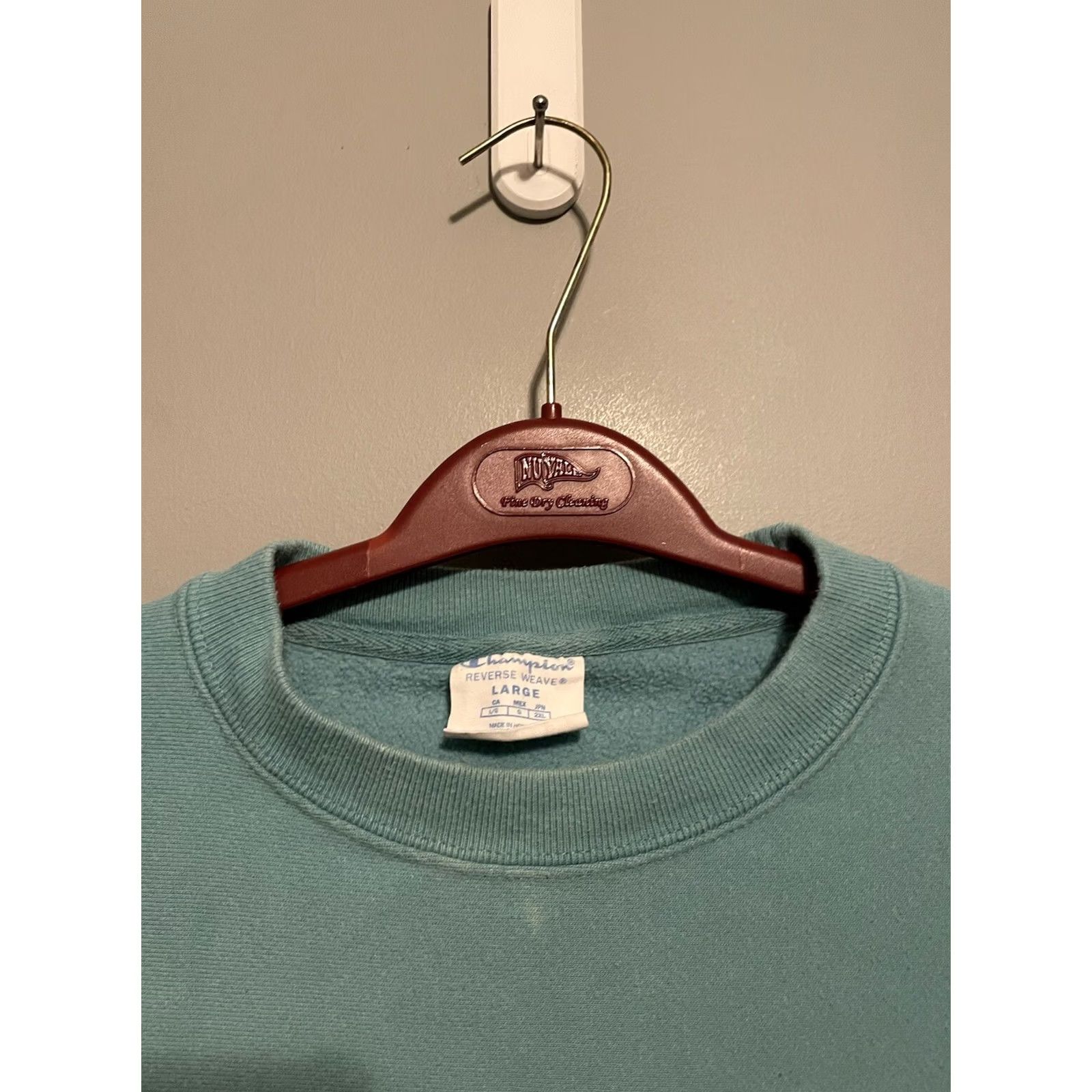 Champion VINTAGE Champion Sweatshirt Reverse Weave Pullover Long Sleeve Crew Neck Men L Teal Blue 80s Sportswear Size US L / EU 52-54 / 3 - 2 Thumbnail