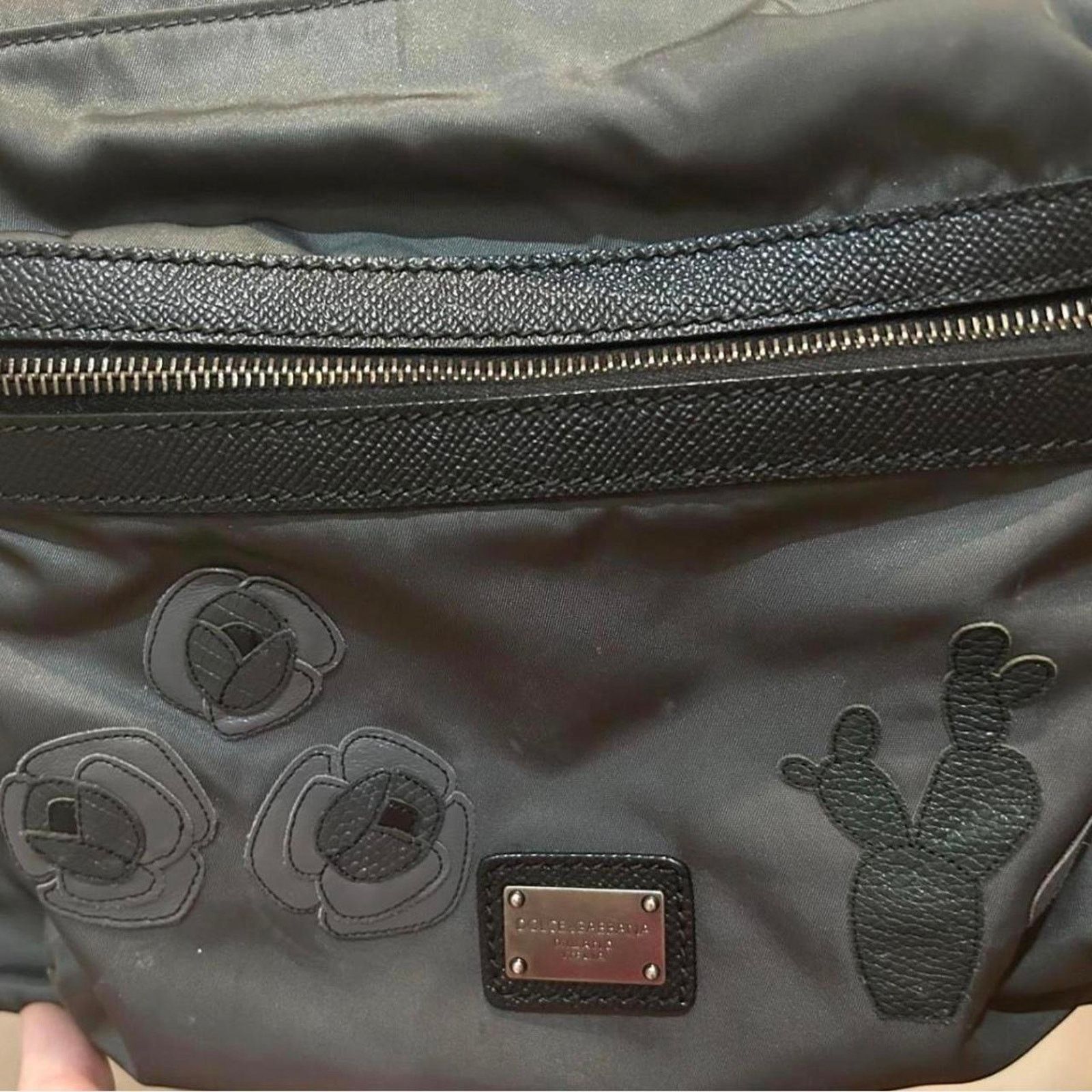 Dolce & Gabbana Dolce&Gabbana Vulcano Cowboy Patch LG Backpack in BLK/Slate Size ONE SIZE - 3 Thumbnail