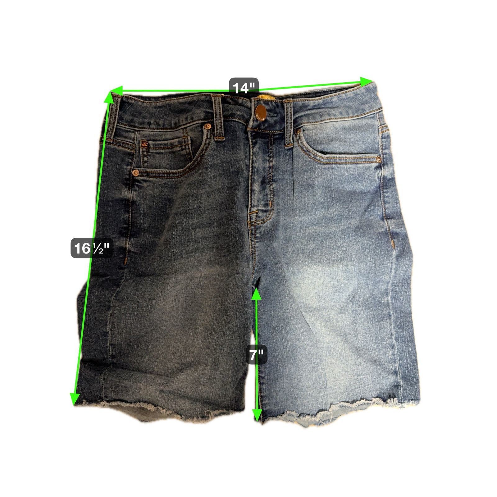 Seven 7 Seven7 Sunset Bermuda Fray Shorts Medium Wash Miners Size 8 Size 30" / US 8 / IT 44 - 12 Thumbnail