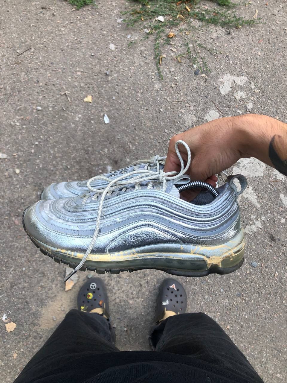 Nike × Vintage VERY RARE NIKE AIR MAX 97 SILVER REFLECTIVE DRILL SWOOSH Y2K Size US 8.5 / EU 41-42 - 12 Thumbnail