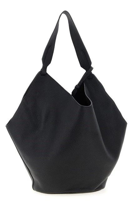 KHAITE KHAITE Lotus Medium Black Leather Tote Bag Size ONE SIZE - 2 Thumbnail