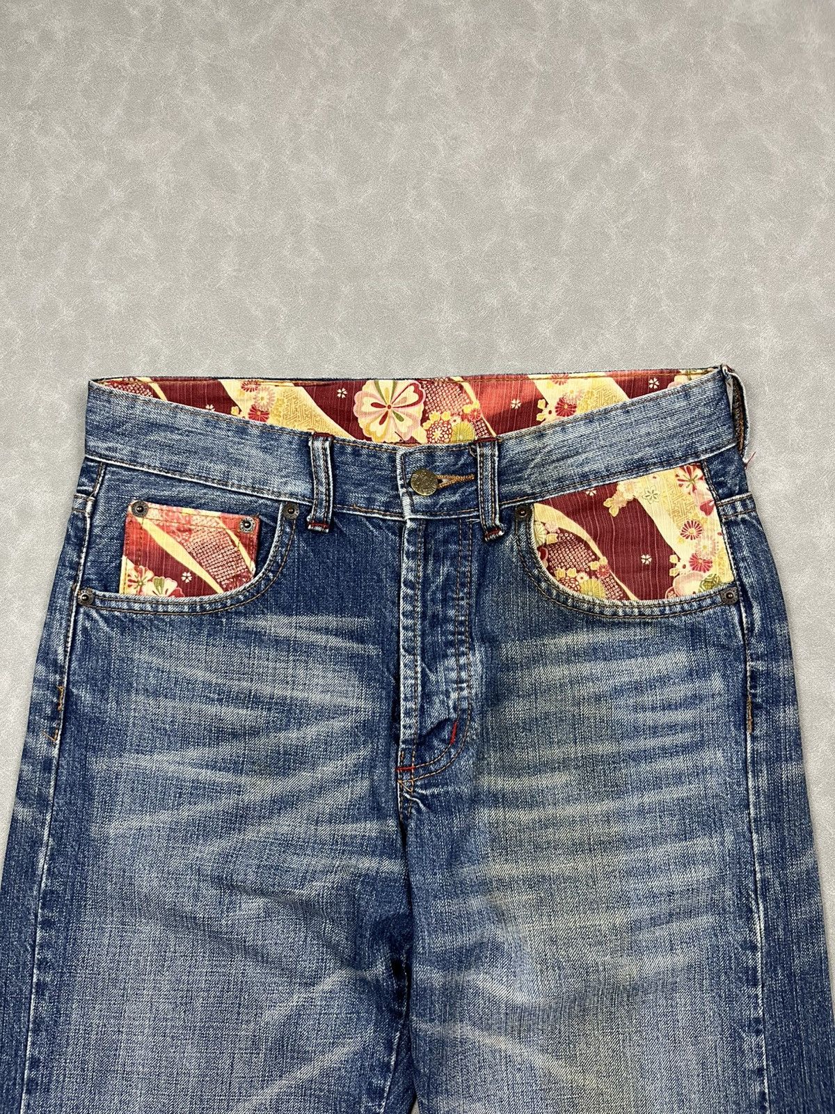 Takeo Kikuchi 90s Takeo Kikuchi floral denim pants Size US 31 - 7 Thumbnail