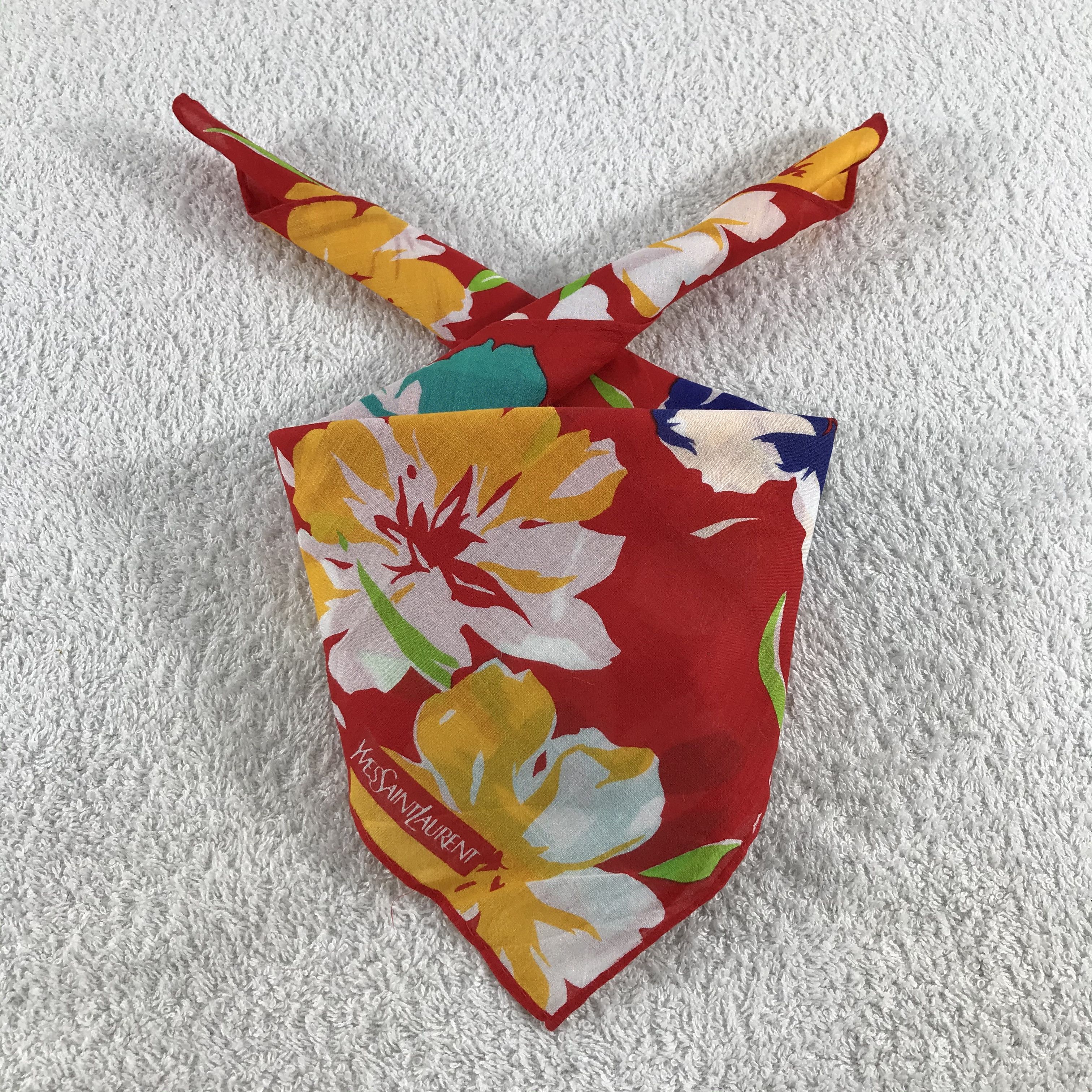Vintage × Yves Saint Laurent Yves Saint Laurent Bandana / Handkerchief /Neckerchief -S165 Size ONE SIZE - 3 Thumbnail