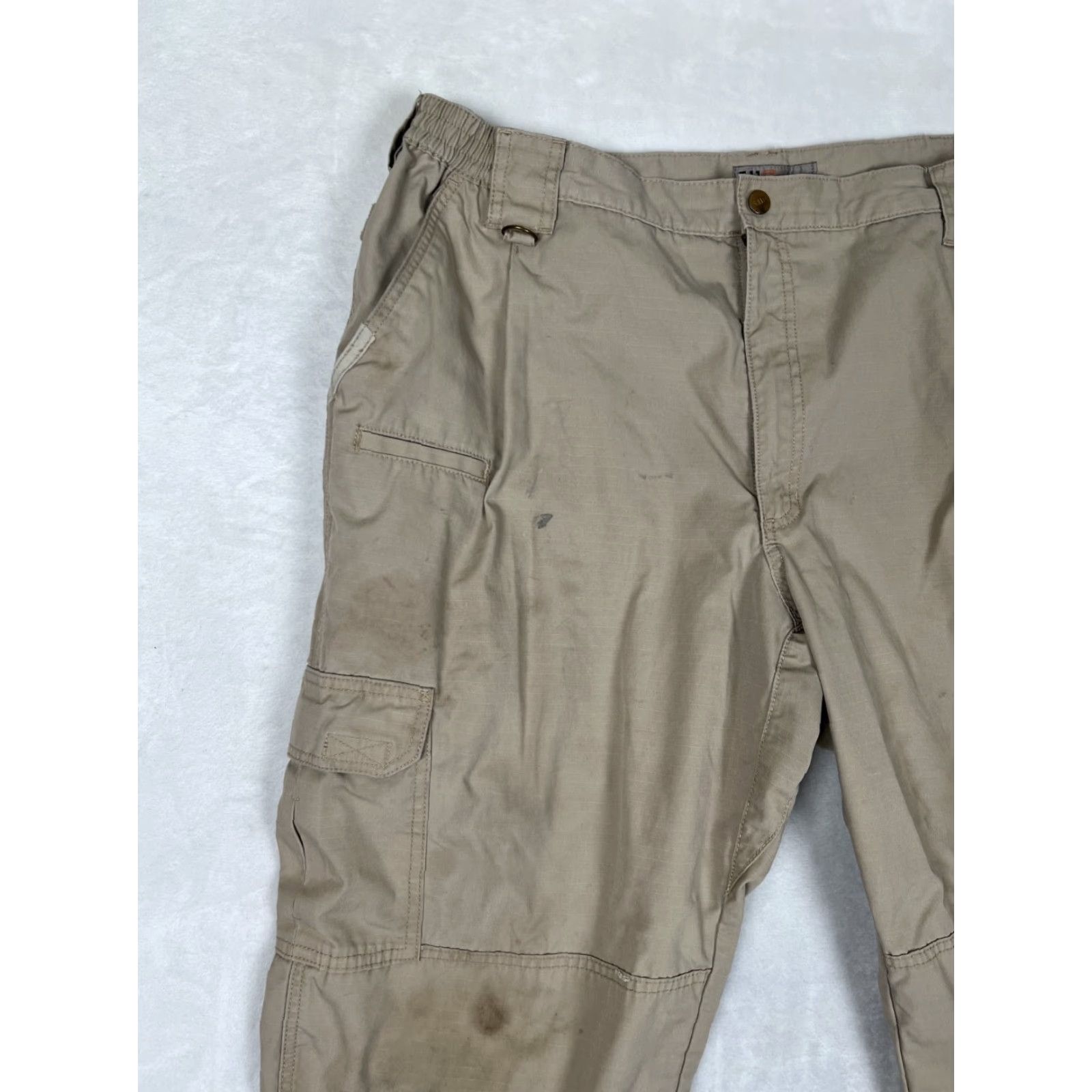 Vintage 5.11 Tactical Cargo Pants 44x32 Tan Beige Ripstop Canvas Cotton Regular Straight Pants Mens Army USA 5.11 Taclite Pro Cargo Pocket Size US 44 / EU 60 - 3 Thumbnail