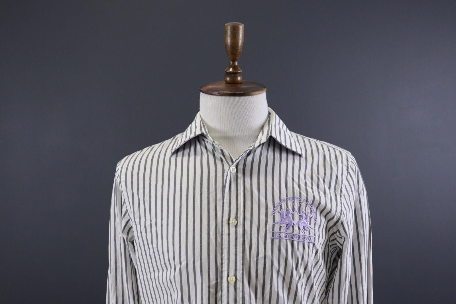 La Martina La Martina Argentina White Stripe Shirt Size L Size US L / EU 52-54 / 3 - 2 Thumbnail