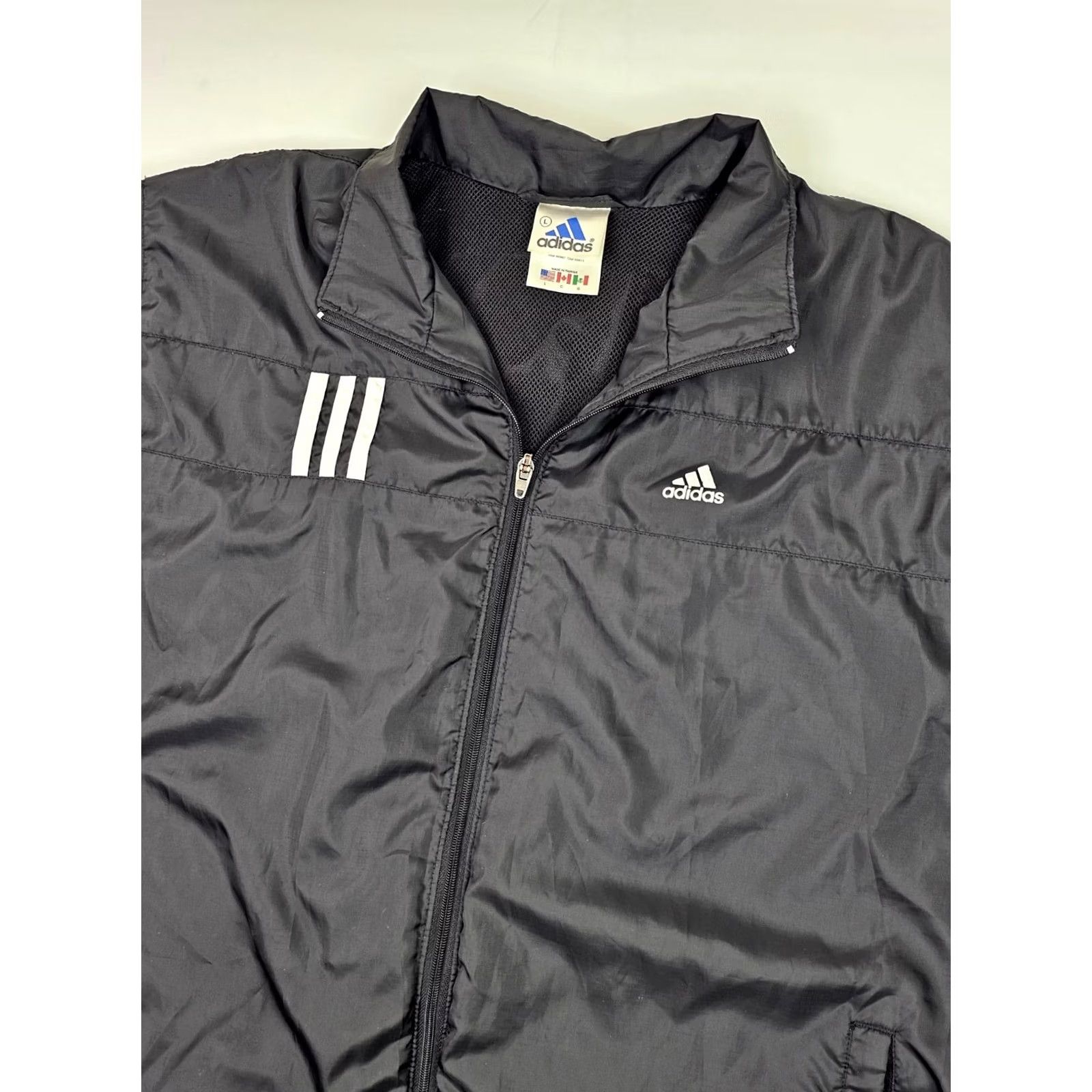 Adidas VINTAGE adidas Climalite Full Zip 90s/Y2K Windbreaker Jacket Men L Black EUC Size US L / EU 52-54 / 3 - 2 Thumbnail
