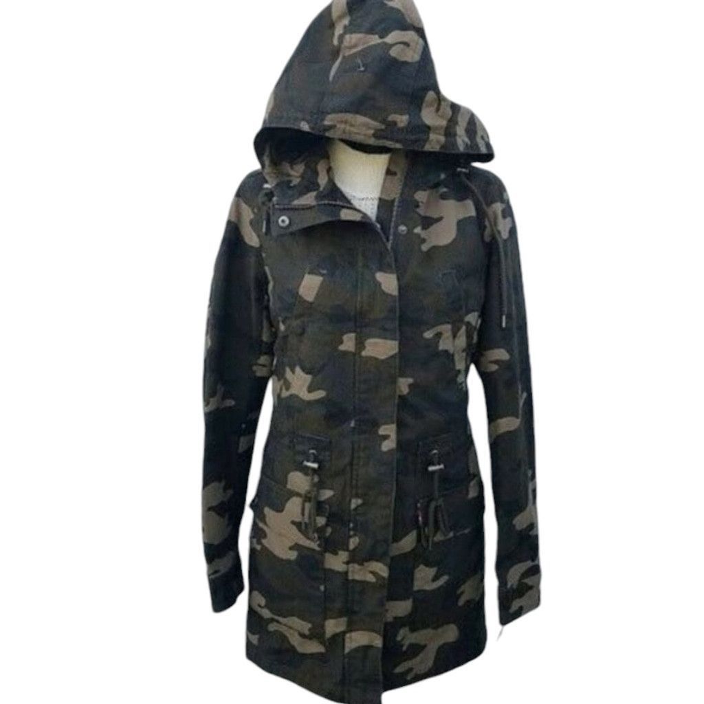 Levi's Levi's Camo Hooded Jacket Women's. Size XS. Brown/Green. NWT Size XS / US 0-2 / IT 36-38 - 2 Thumbnail