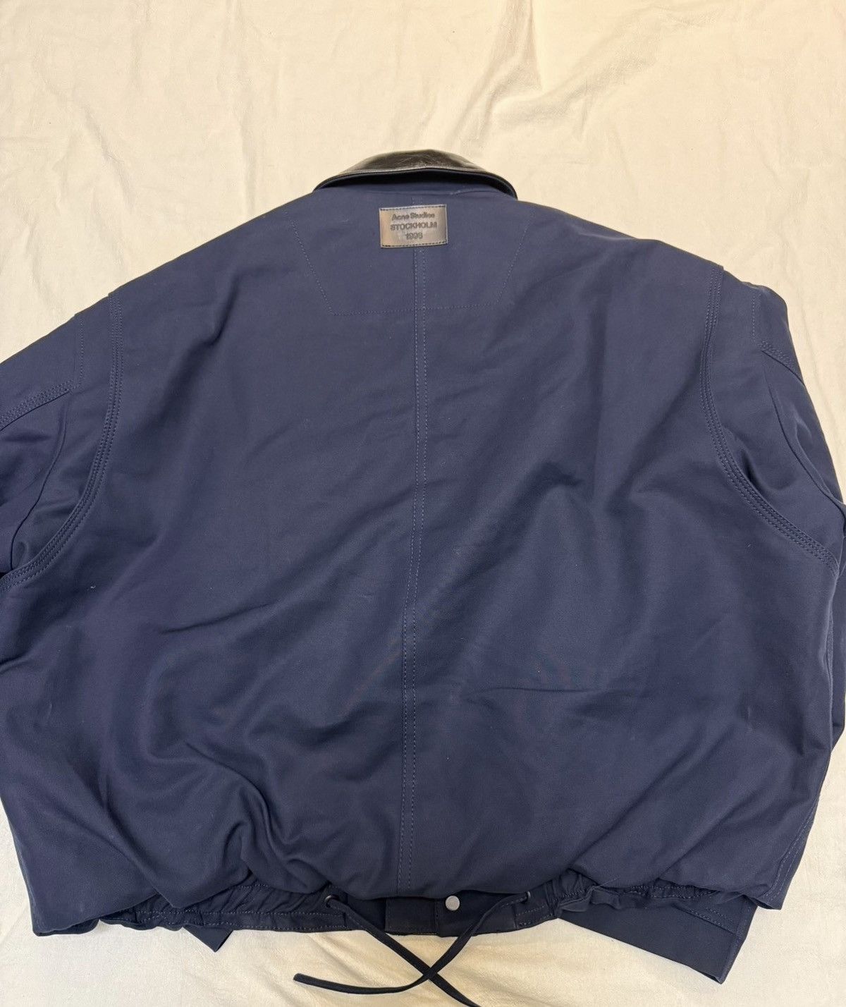 Acne Studios Acne Studios 25FW Dark Blue Leather Collar Bomber Jacket Size US M / EU 48-50 / 2 - 3 Thumbnail