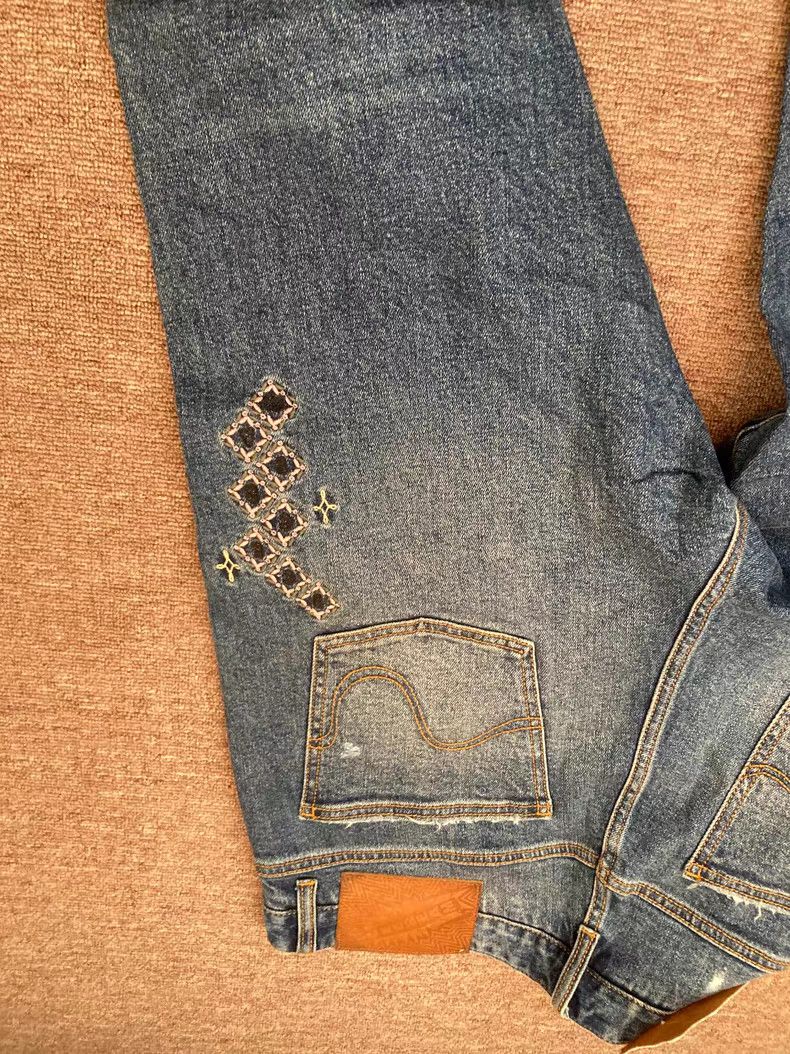 Billionaire Boys Club BBC ICE CREAM Embroidered Jeans Size US 34 / EU 50 - 2 Thumbnail