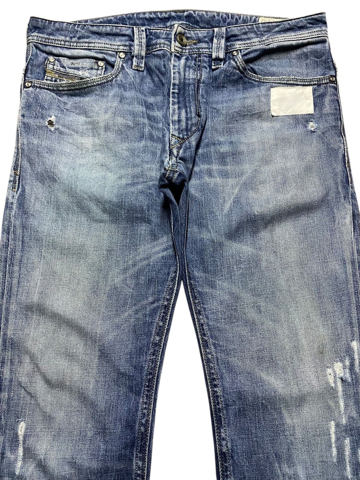 Diesel Vintage Diesel Thanaz Faded Wash Distressed Skinny Jeans Size US 34 / EU 50 - 3 Thumbnail