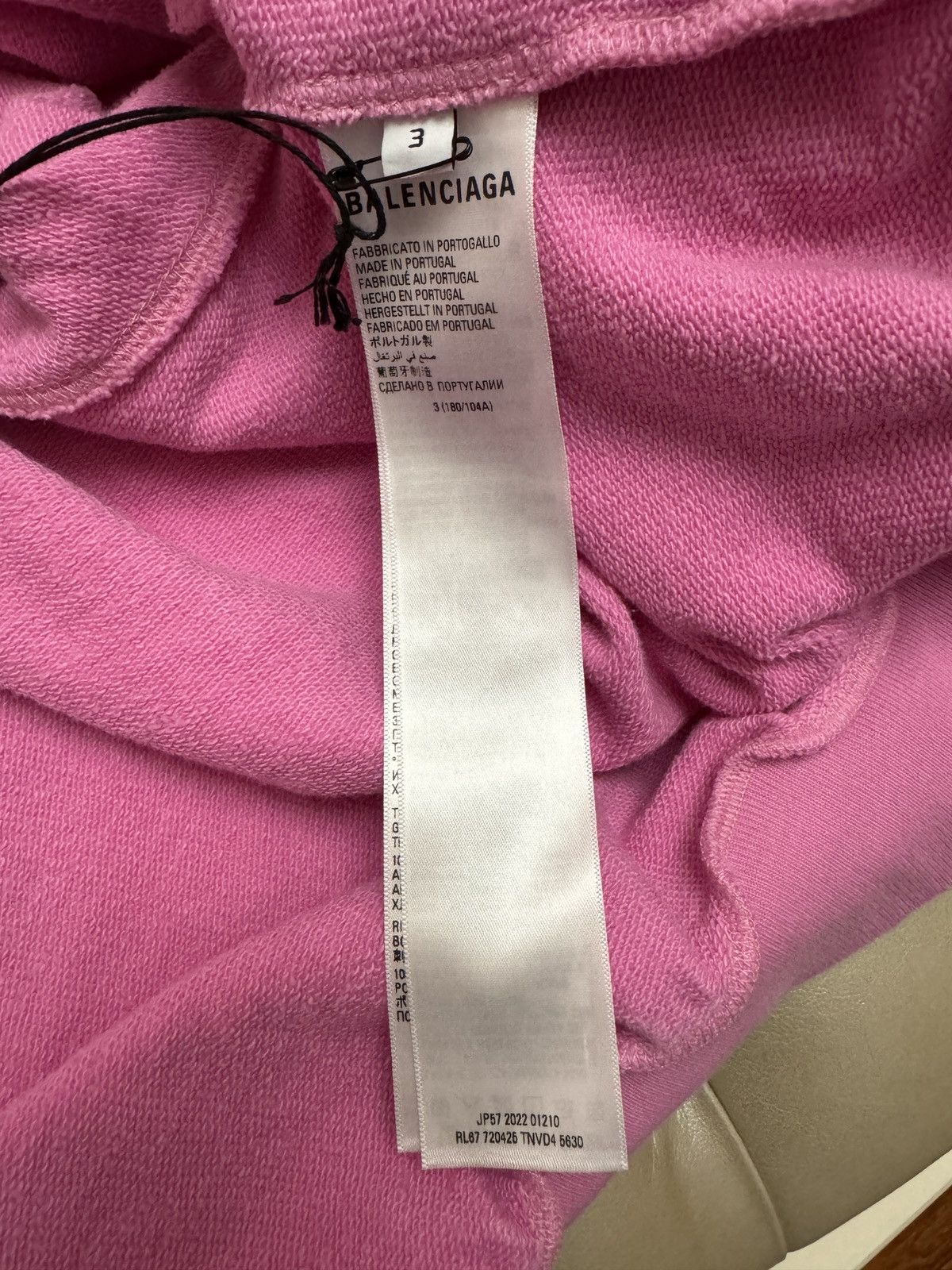 Balenciaga AW22 BALENCIAGA PINK polo hoodie Sz.3 Size US L / EU 52-54 / 3 - 7 Thumbnail