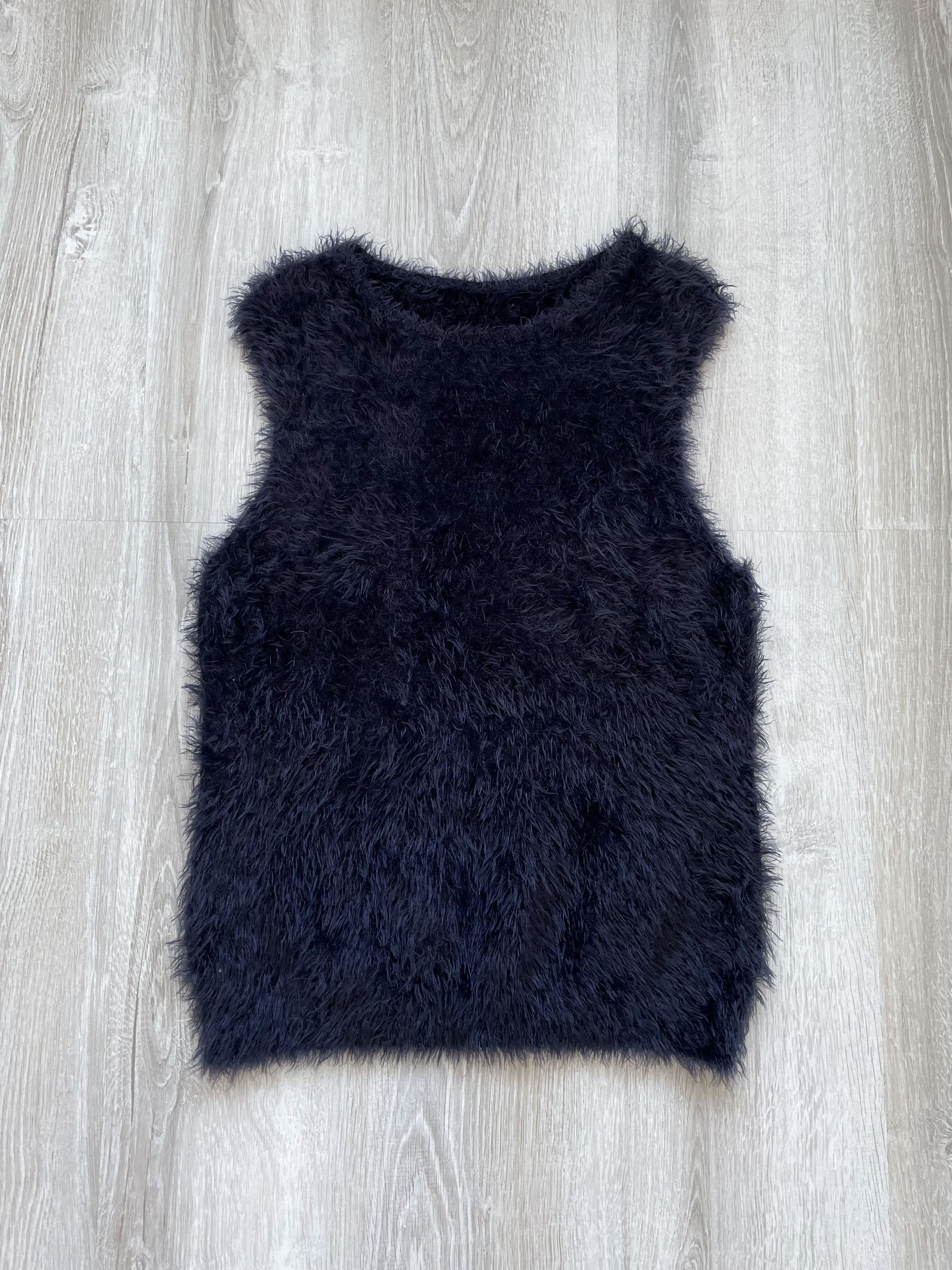 If Six Was Nine Vintage Y2K Fuzzy Mohair Style Tank Top Size S / US 4 / IT 40 - 1 Thumbnail