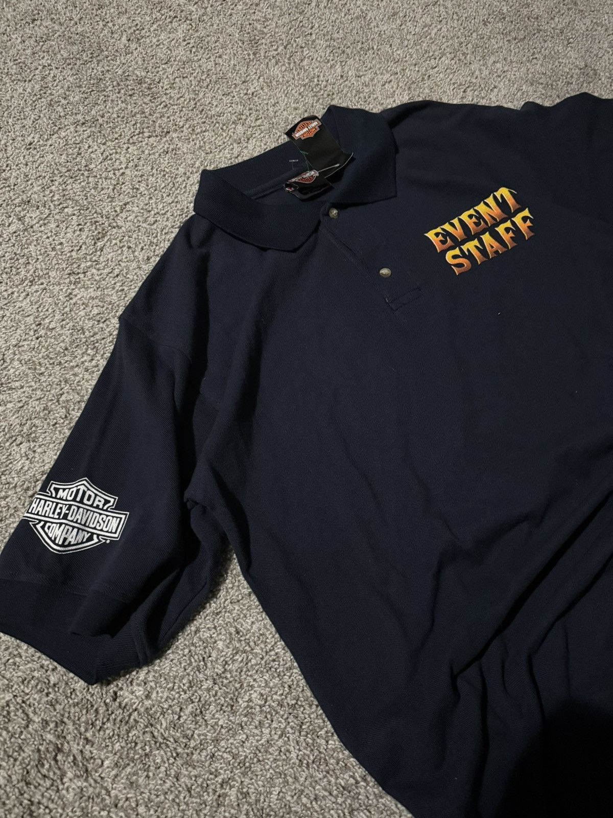 Harley Davidson Deadstock Harley Davidson 2012 Graphic Polo Size US XL / EU 56 / 4 - 4 Thumbnail