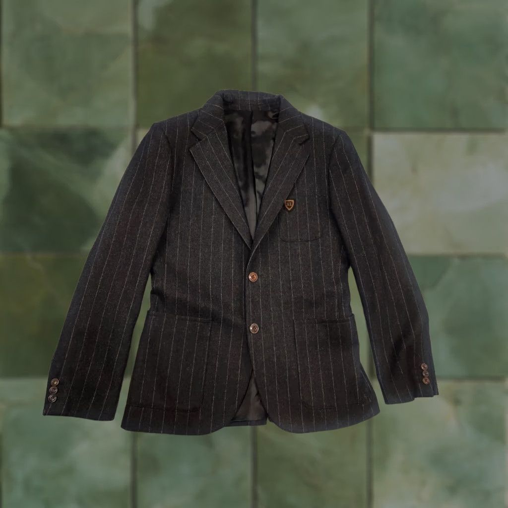 Polo Ralph Lauren VINTAGE Polo Ralph Lauren Black Wool Blend Pin Stripe Sports Blazer Jacket M Men XS? Size US M / EU 48-50 / 2 - 1 Thumbnail