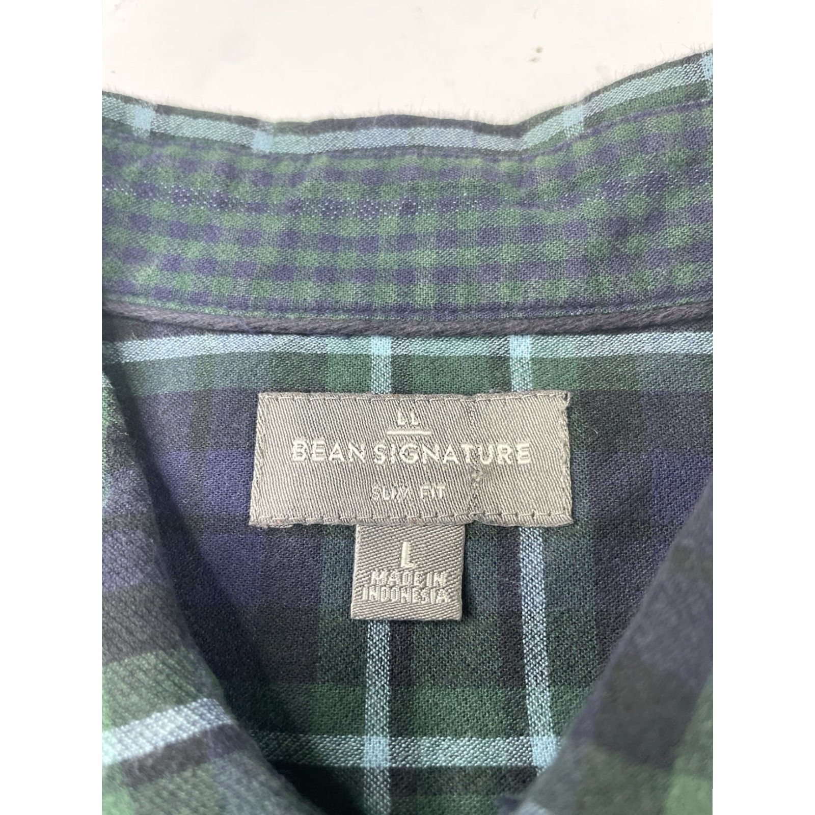 Vintage VINTAGE LL Bean Signature Men's Large Slim Fit Plaid Long Sleeve Button Shirt Lined Size US L / EU 52-54 / 3 - 3 Thumbnail