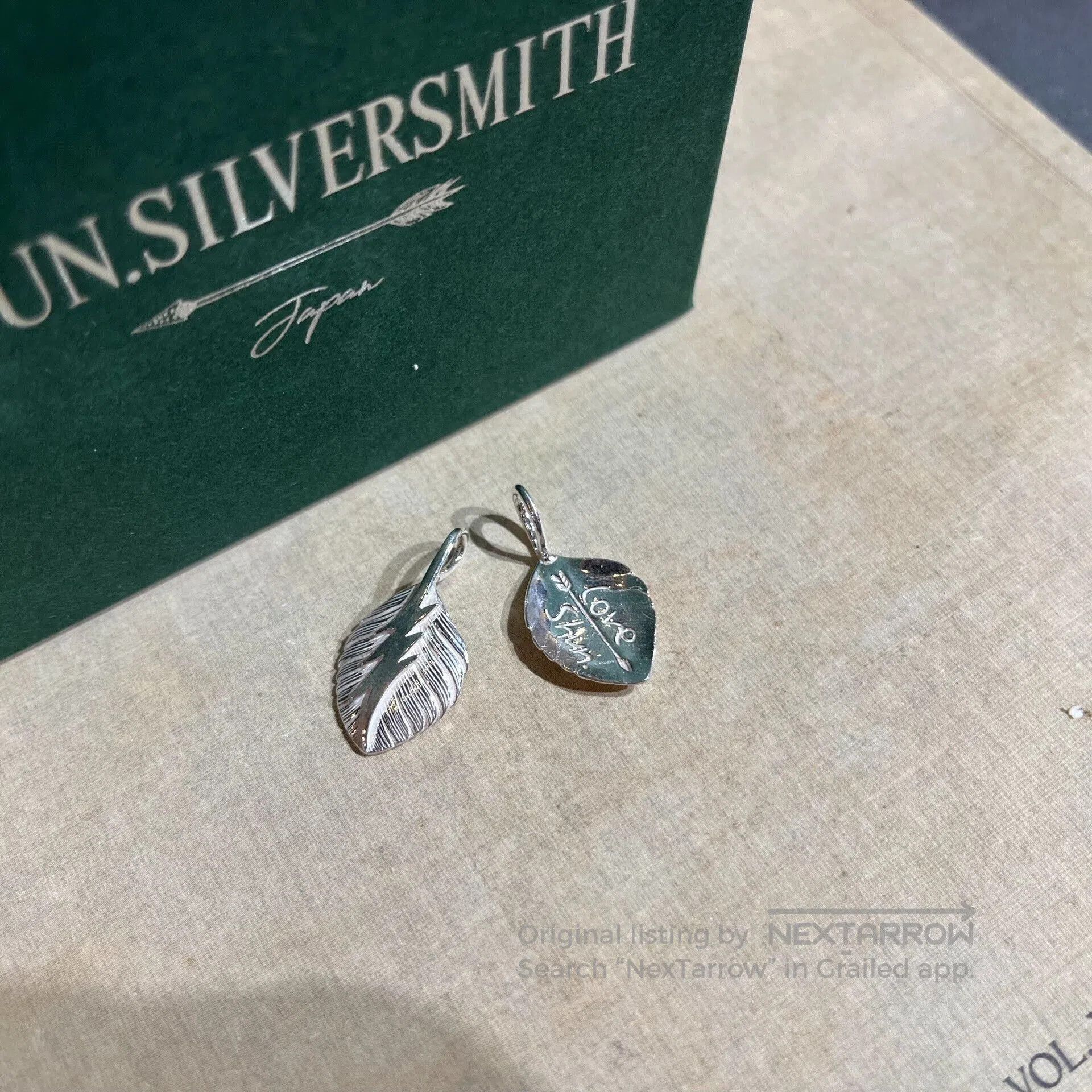 Larry Smith silver leaf pendant necklace from japan. Size ONE SIZE - 3 Thumbnail
